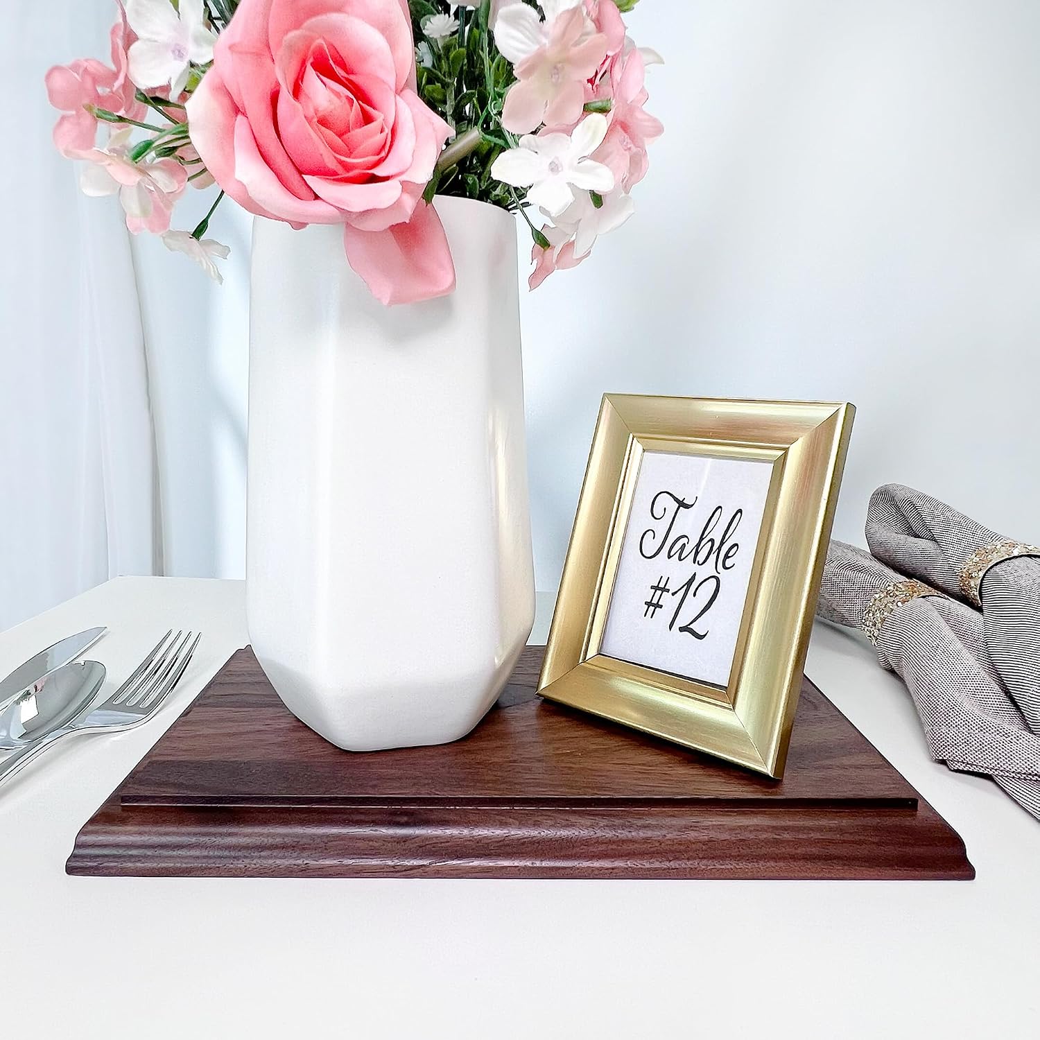Solid Walnut Rectangular Wood Display Base / 10 x 5 x 0.75 / Set of 2