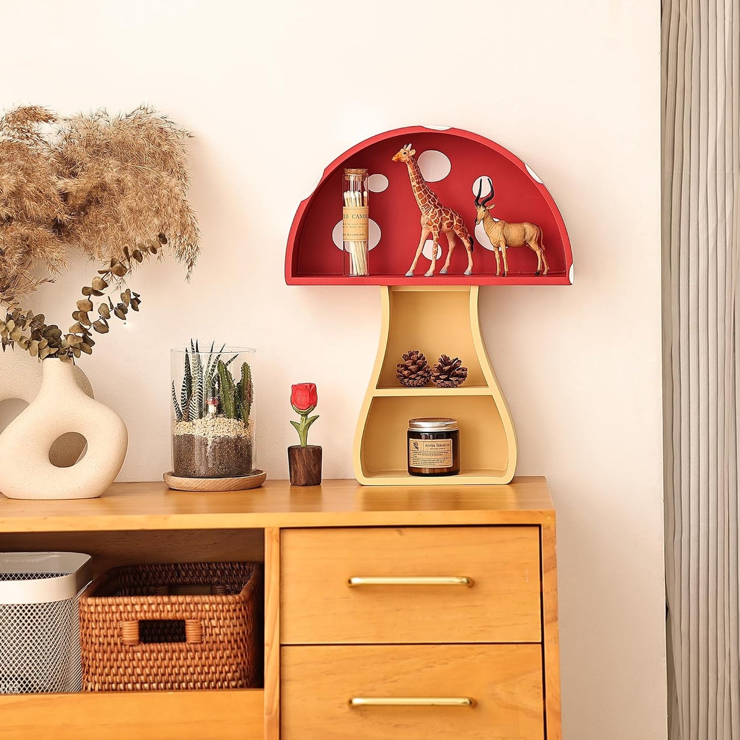 Floating Mushroom Shelf / Fun & Whimsical Wall Decor for Nursery