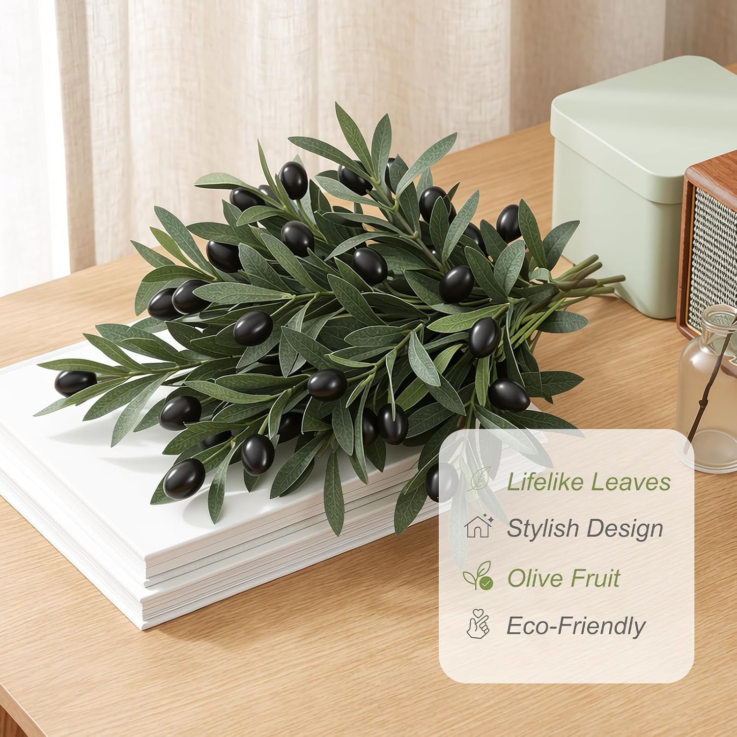 Artificial Olive Branches / 17 Inch / Set of 5