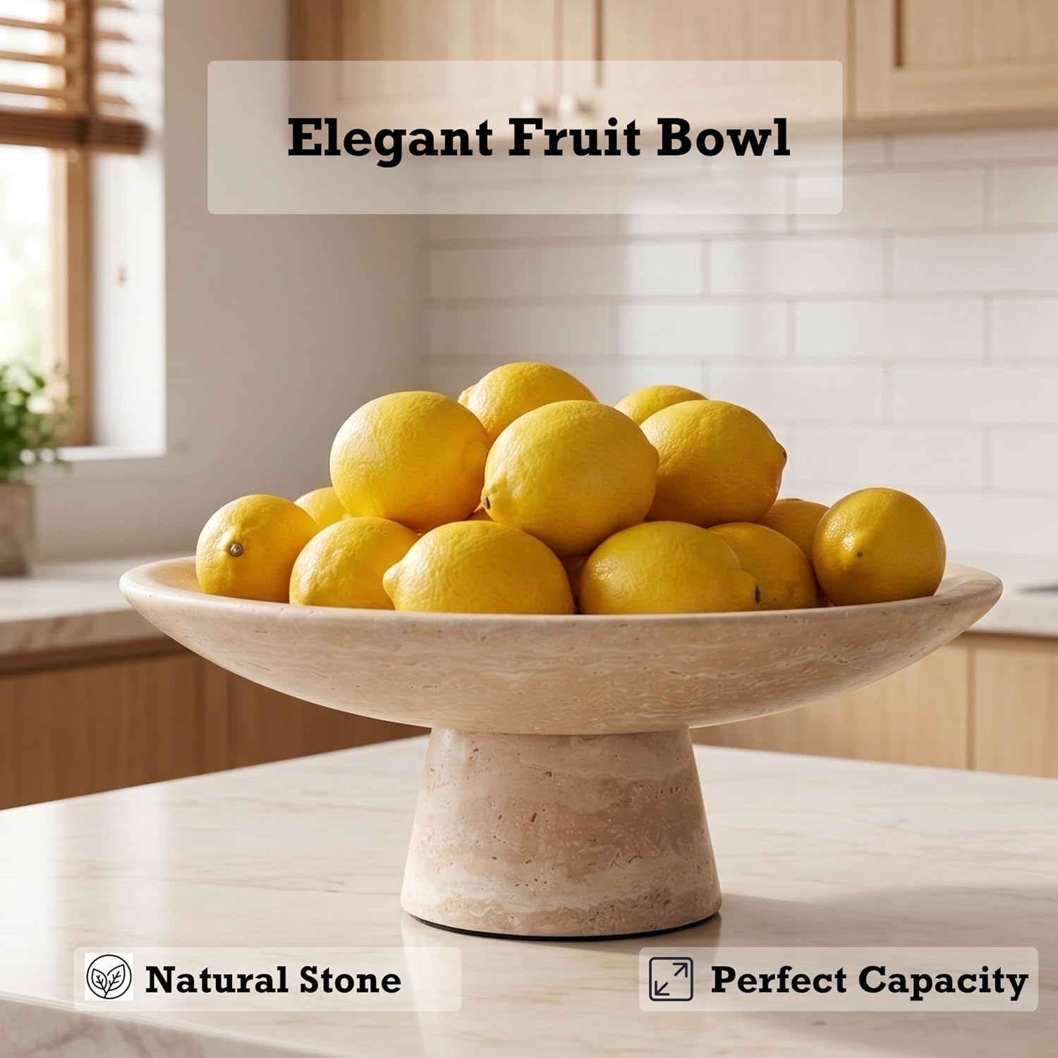 Travertine Fruit Bowl / Travertine Beige