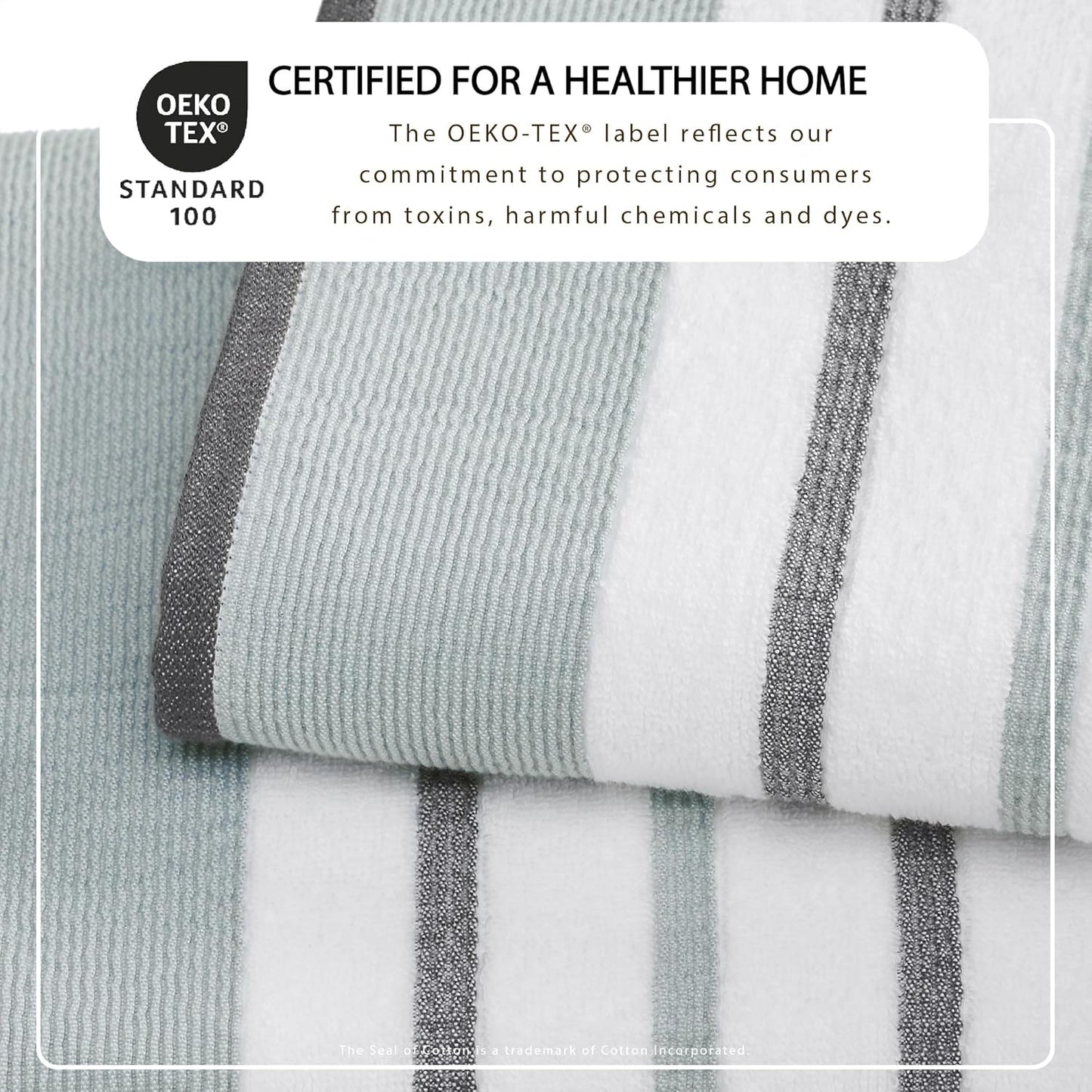 Great Bay Home Decorative Hand Towel Set - Cotton 4 Pack 26x16 Hand Towel Set - Durable Towels for Bathroom Decor