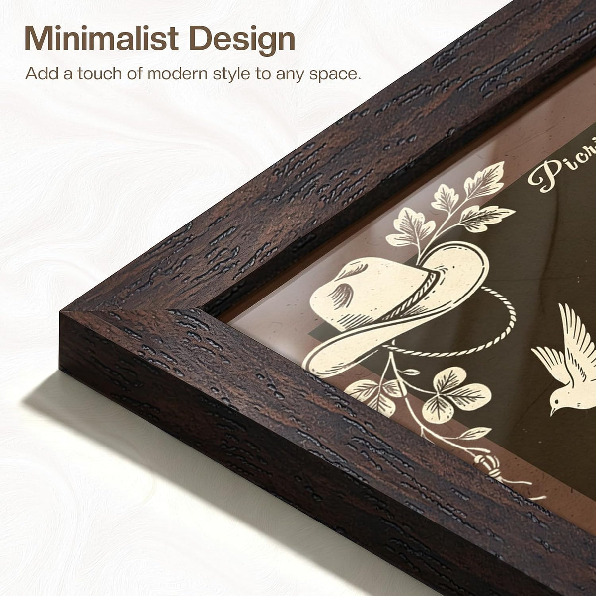 12x16 Picture Frame 3 Pack, Wall Mount Display, Walnut Wood Grain | Fits 12x16 Photos or Posters, Shatterproof Cover