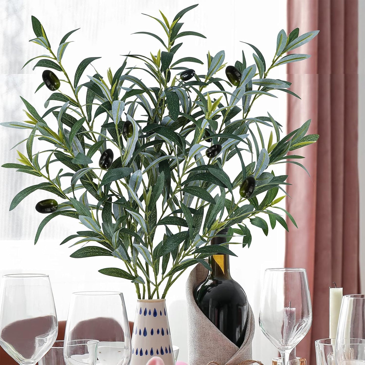 23.6" Tall Artificial Olive Branches / Set of 3