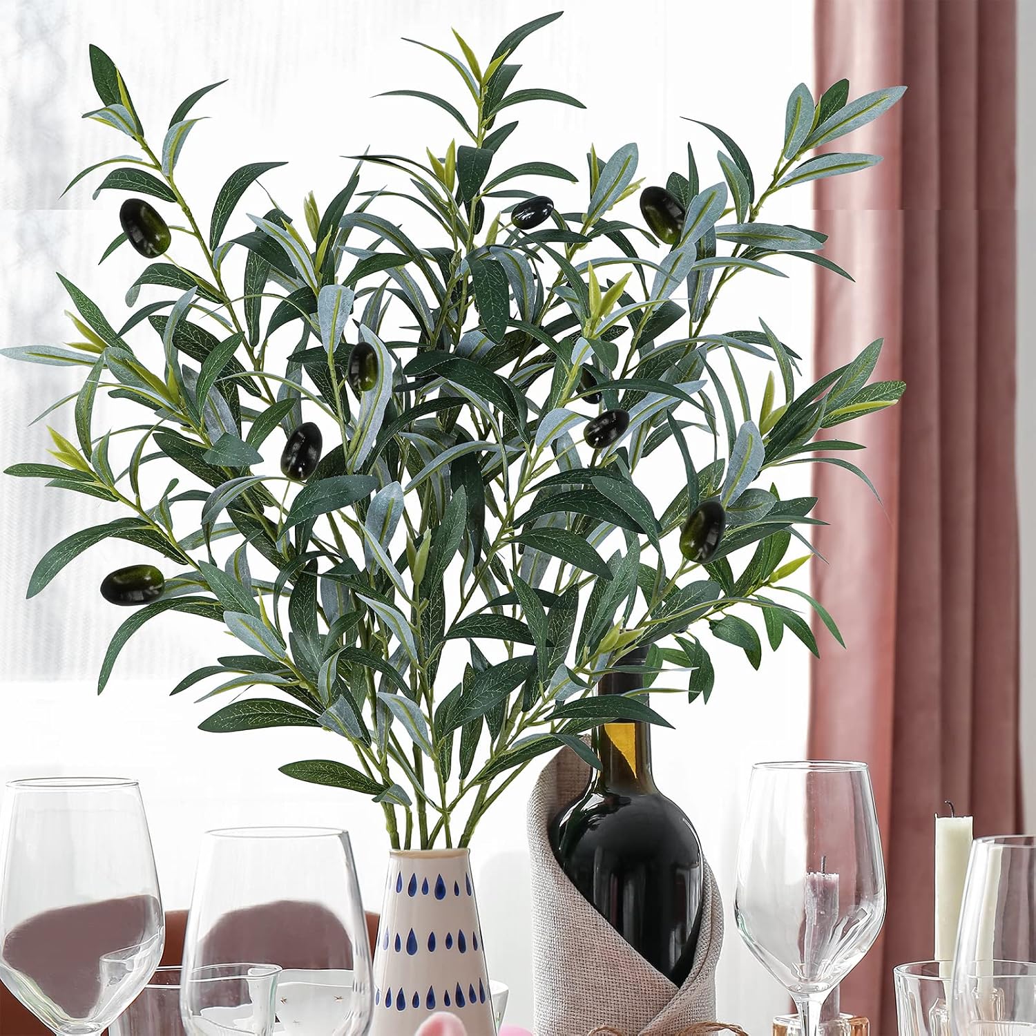 23.6" Tall Artificial Olive Branches / Set of 3