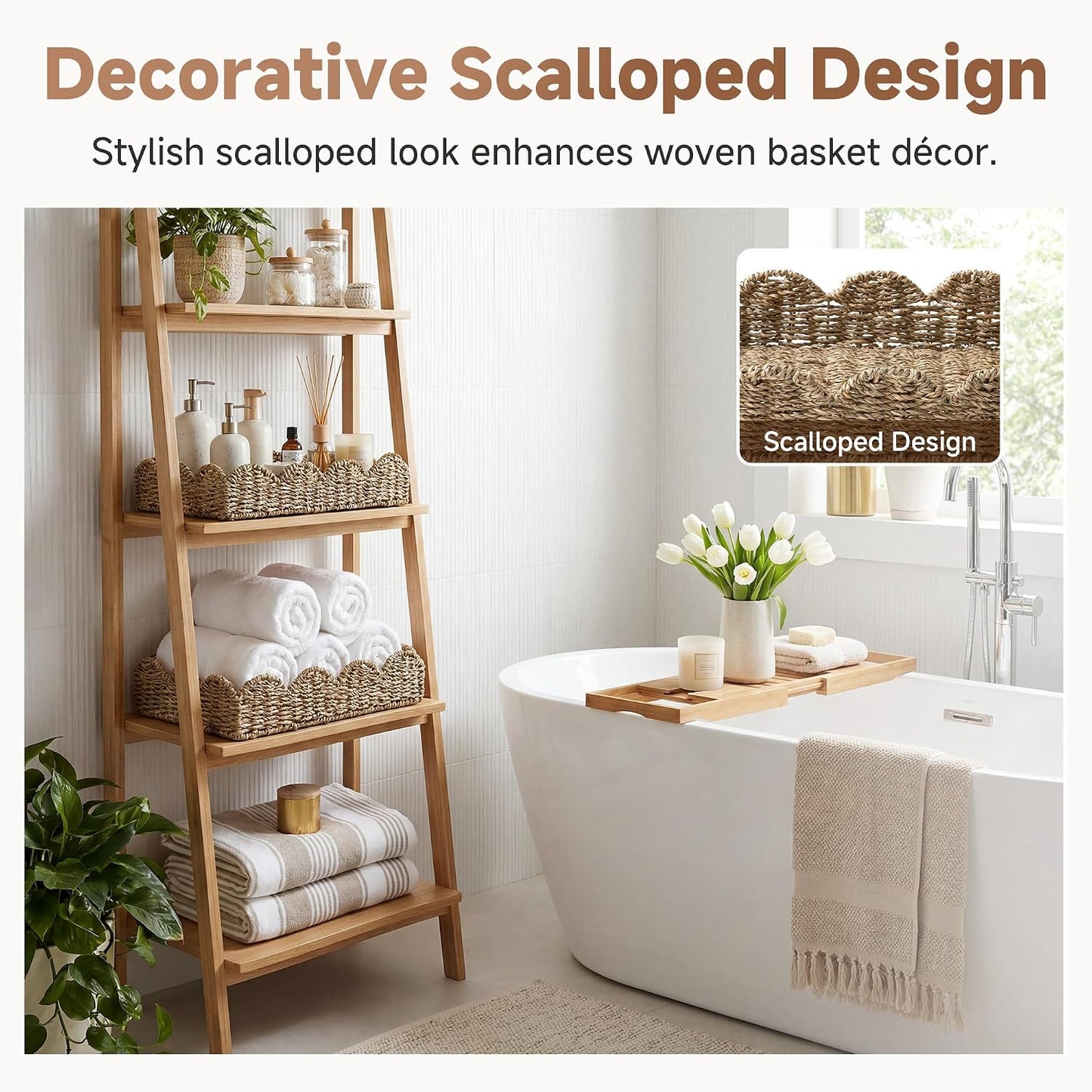 Seagrass Wicker Storage Baskets / Natural