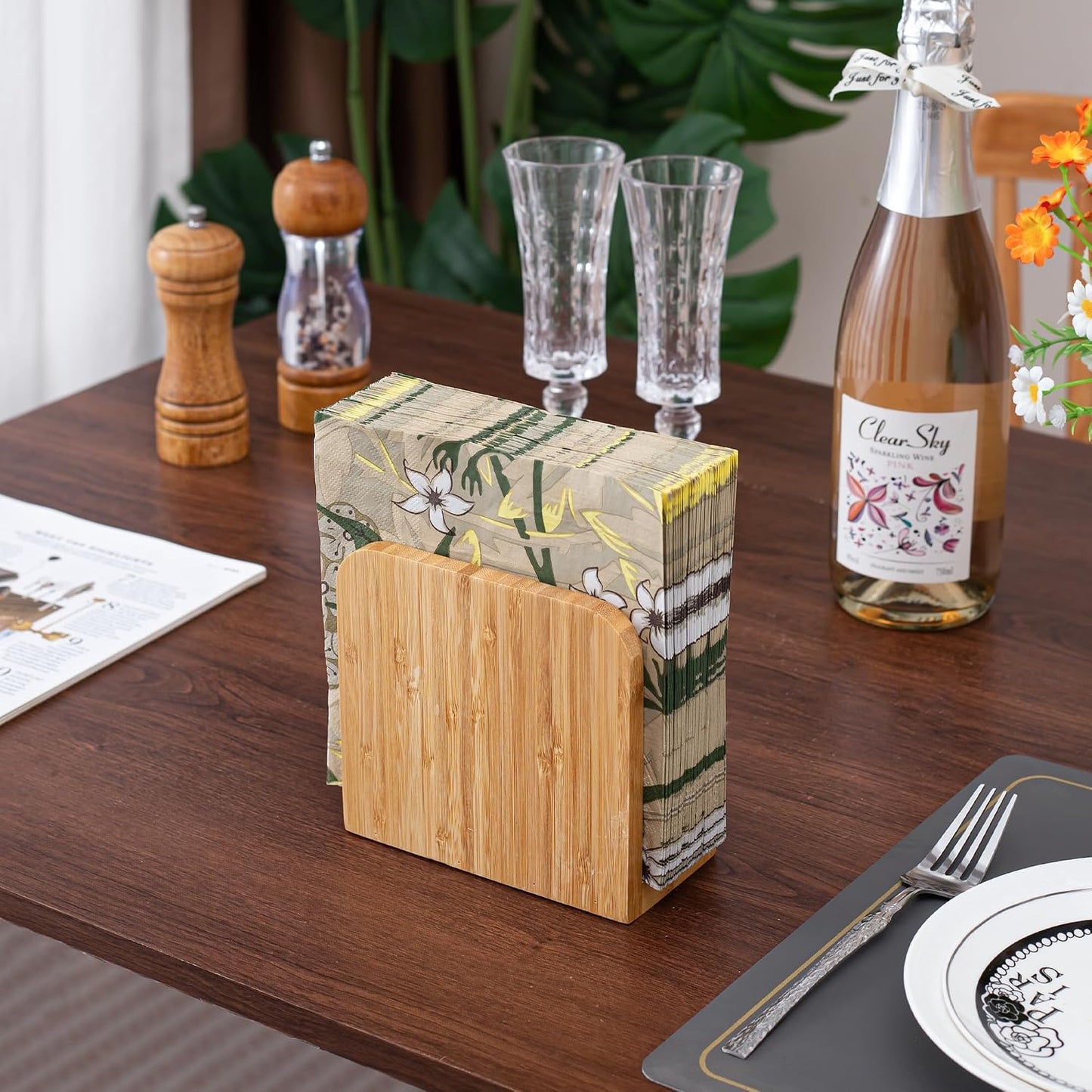 Napkin Holder / Bamboo Upright Napkin Holders / Bamboox2 / Set of 2
