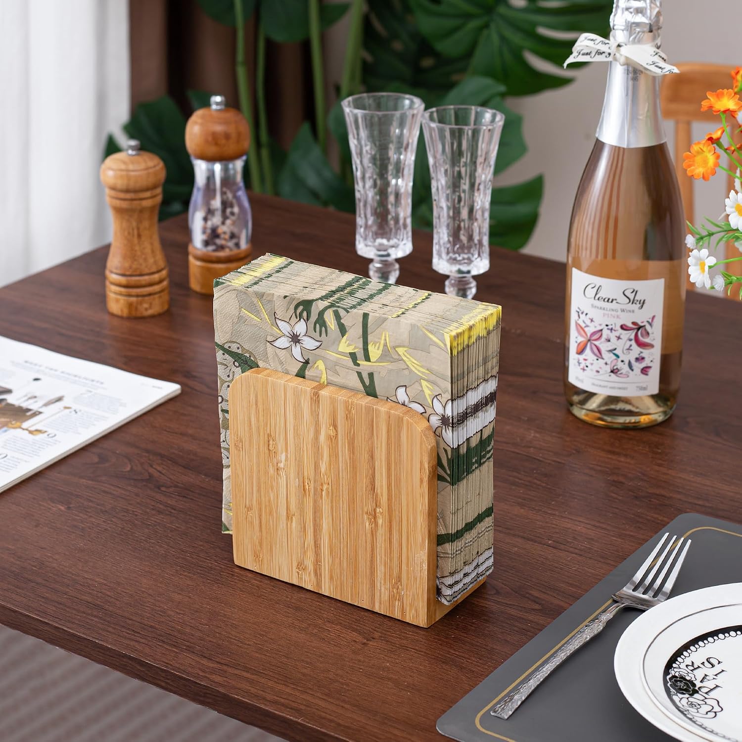 Napkin Holder / Bamboo Upright Napkin Holders / Bamboox2 / Set of 2