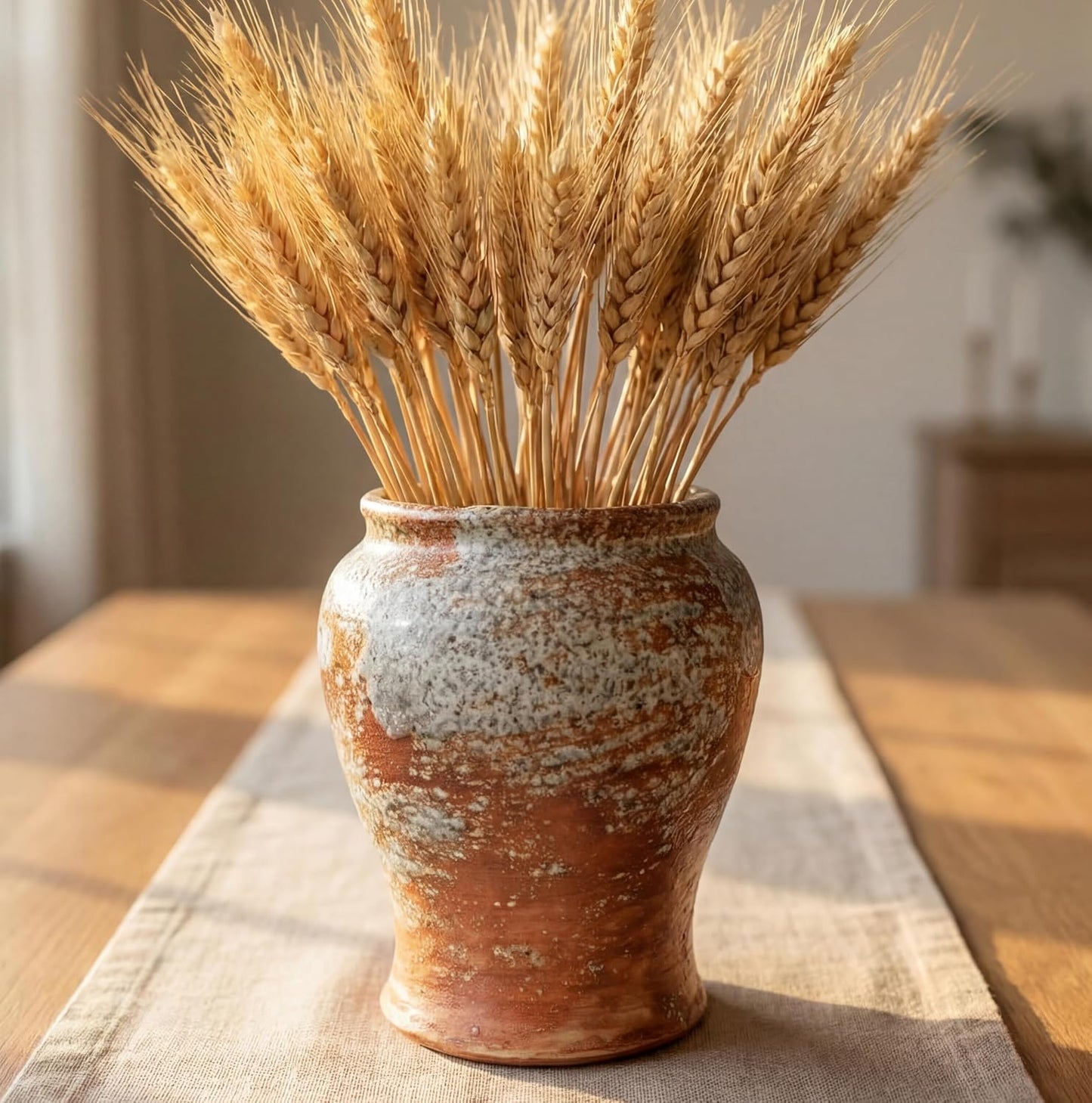 Rustic Ceramic Flower Vase / Brown7 / Brown