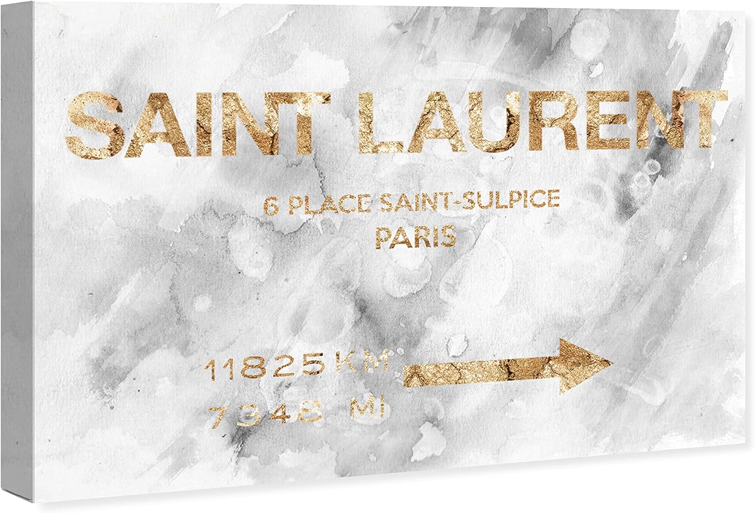 The Oliver Gal Artist Co. Modern in Paris Street Framed Canvas Wall / 15"L x 10"W / Gold / 10 x 15