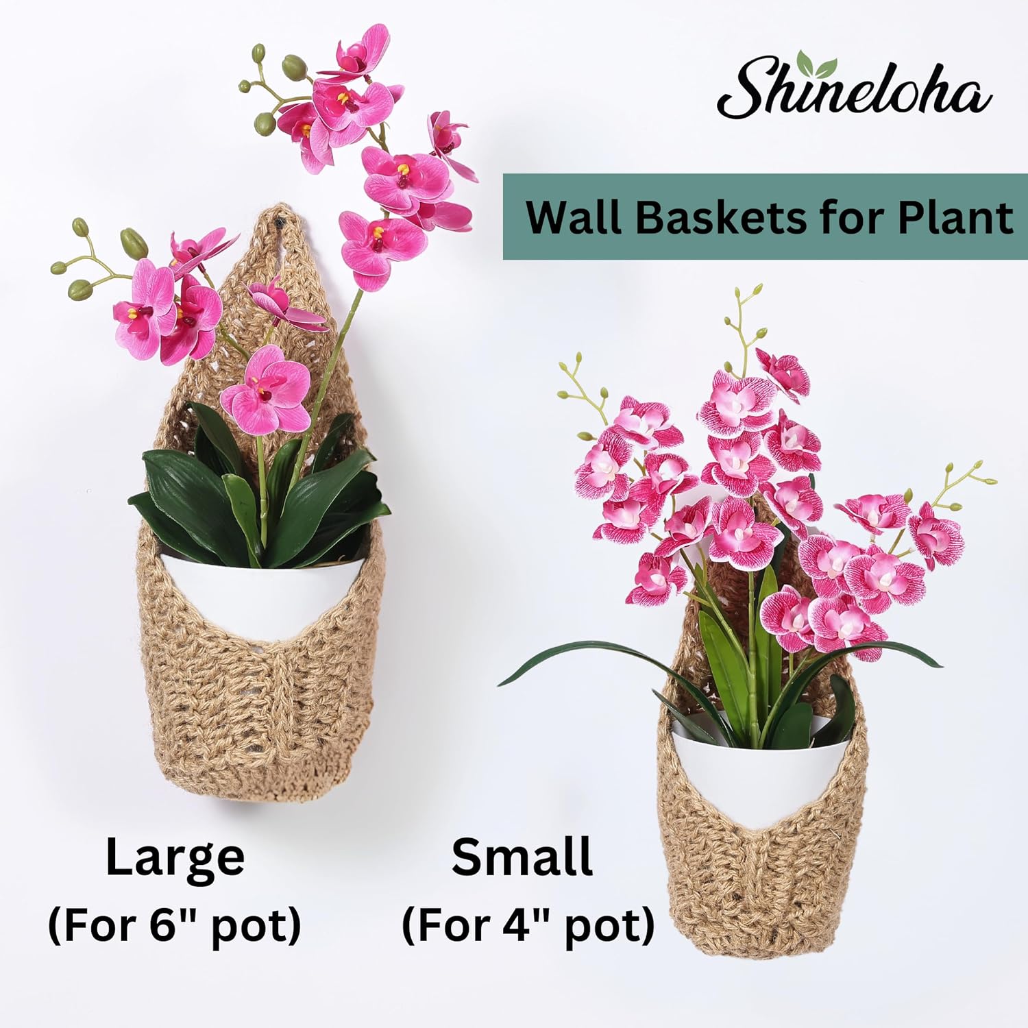 Macrame Wall Plant Hanger / Brown / Large / Set of 2