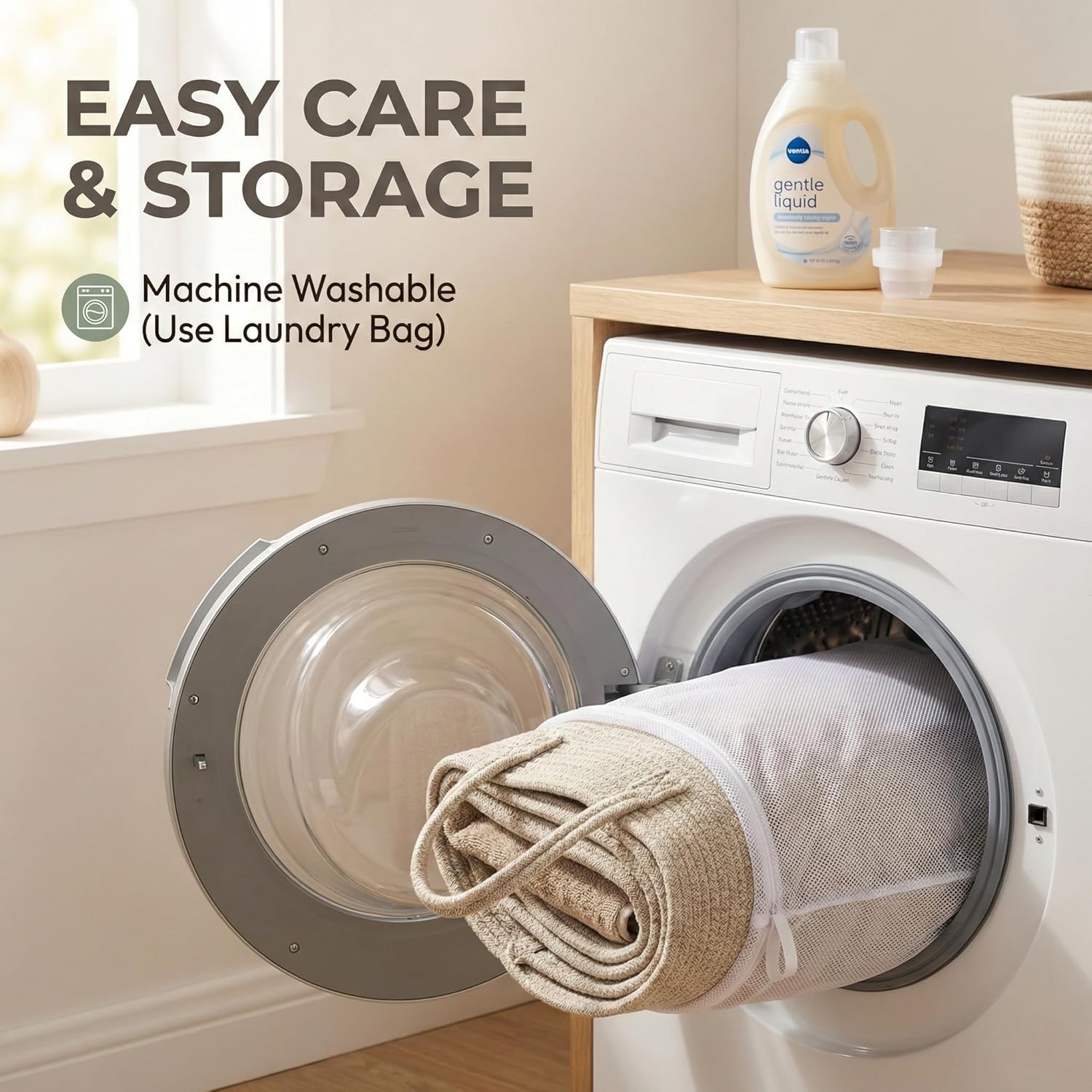 Extra Large Blanket Basket / Oatmeal / 65L