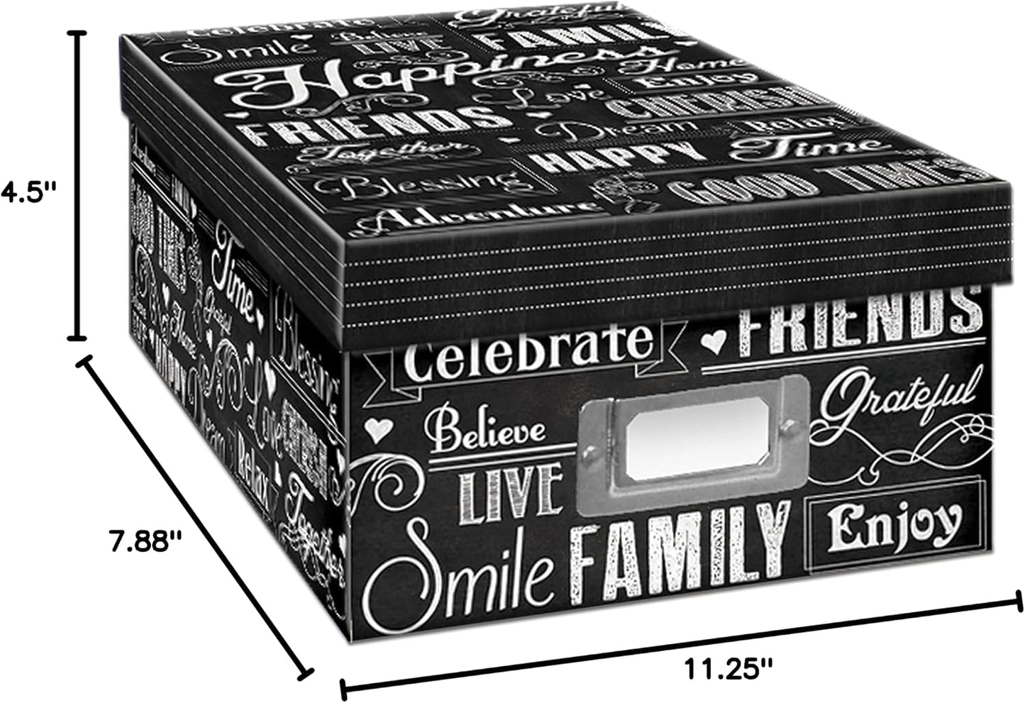 B-1BW/CHLKH Chalkboard Happiness Design Photo / Chalkboad Happiness Design / 11.25 x 4.5 x 7.88