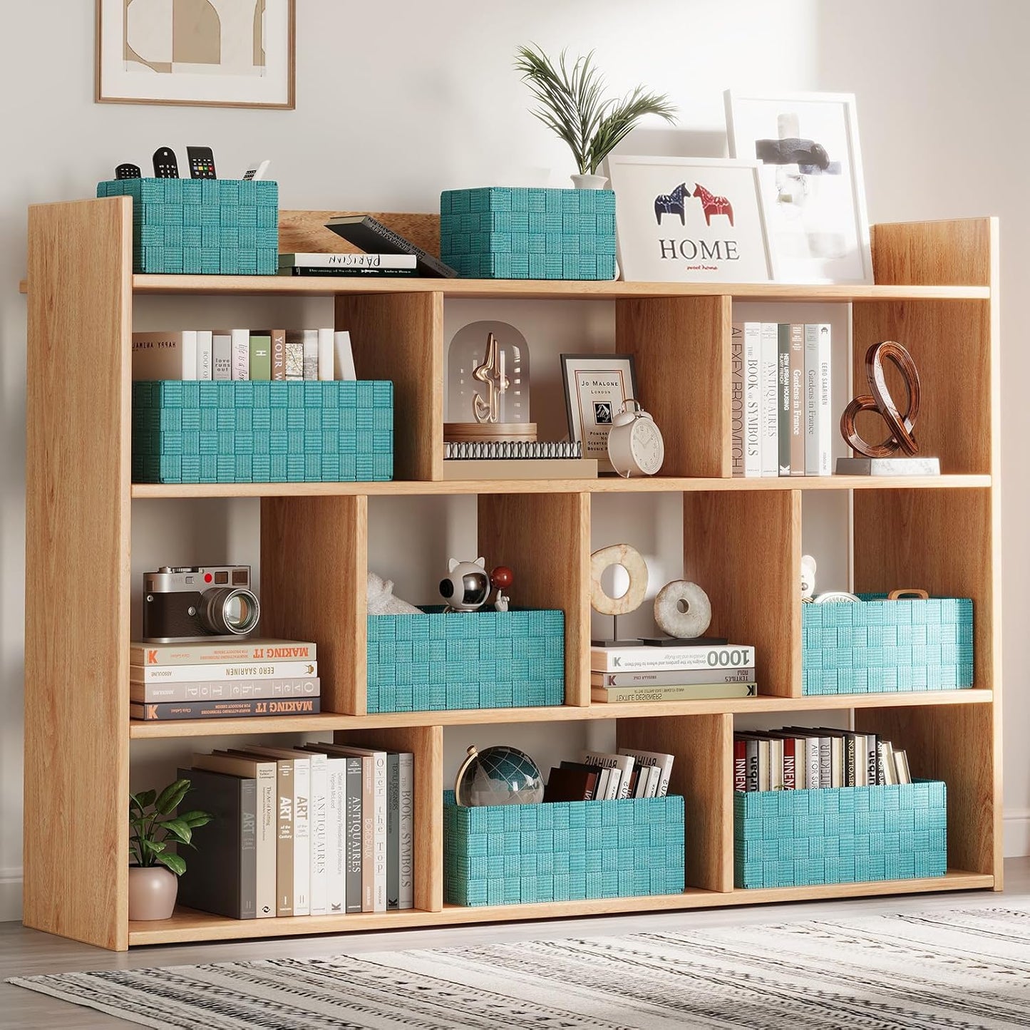 Woven Storage Baskets / Aqua / Set of 6