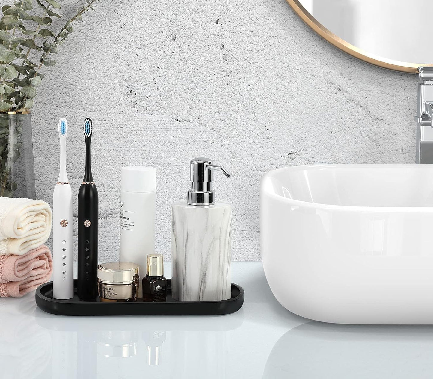 Bathroom Vanity Tray / Matte Black / Small