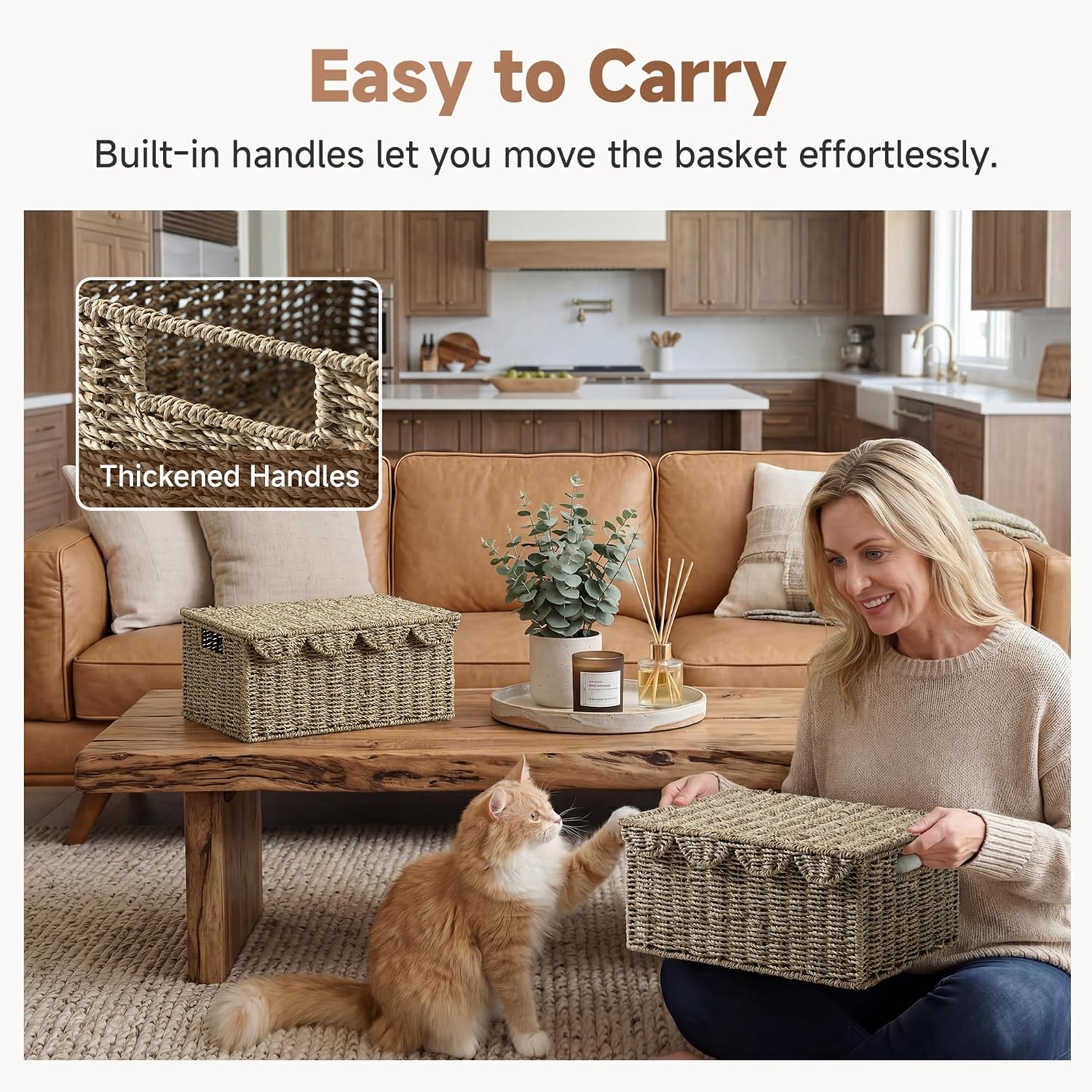 Seagrass Storage Baskets / Natural
