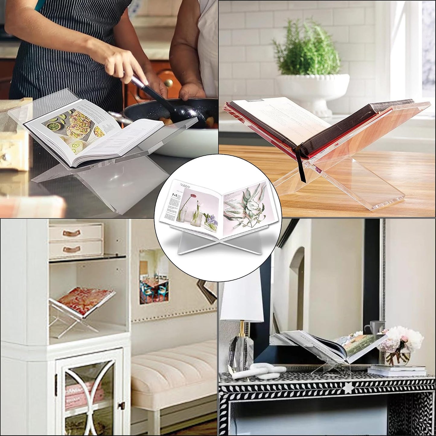 Acrylic Book Holder / 6mm Transparent / 11 x 6 x 5.2