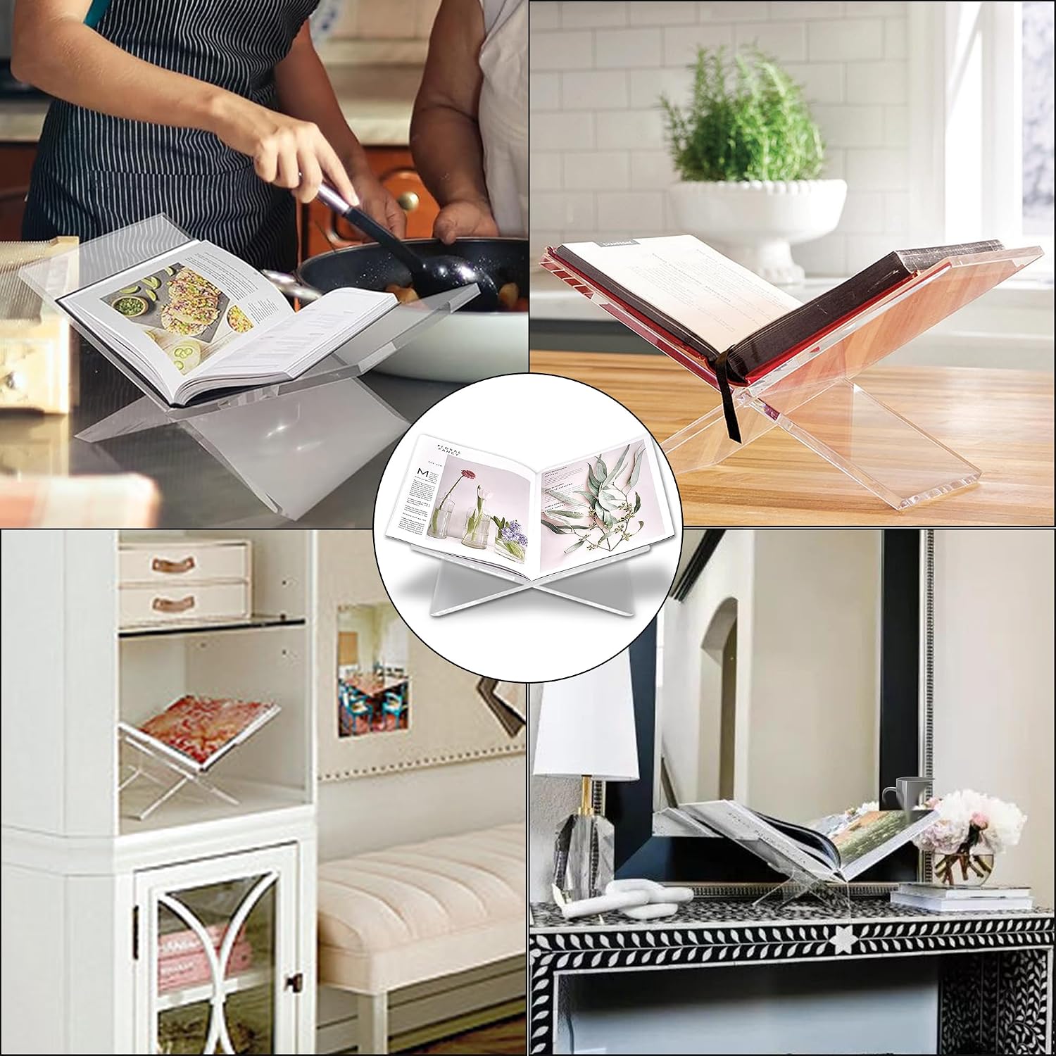 Acrylic Book Holder / 6mm Transparent / 11 x 6 x 5.2