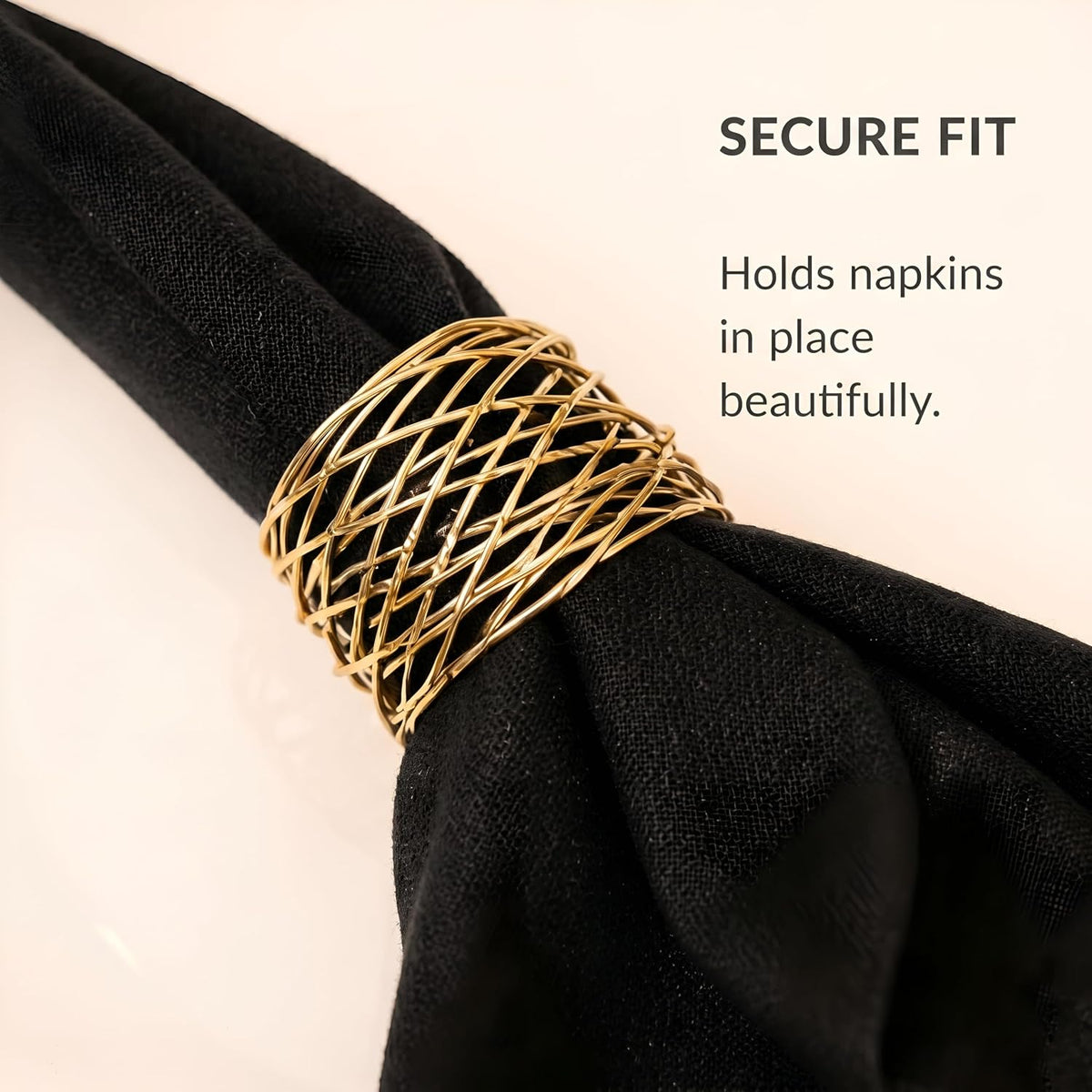 Durable Metal Iron Napkin Rings for Table Decor, Elegant Metal Table Setting Accessory, Rustic Napkin Holder for Modern