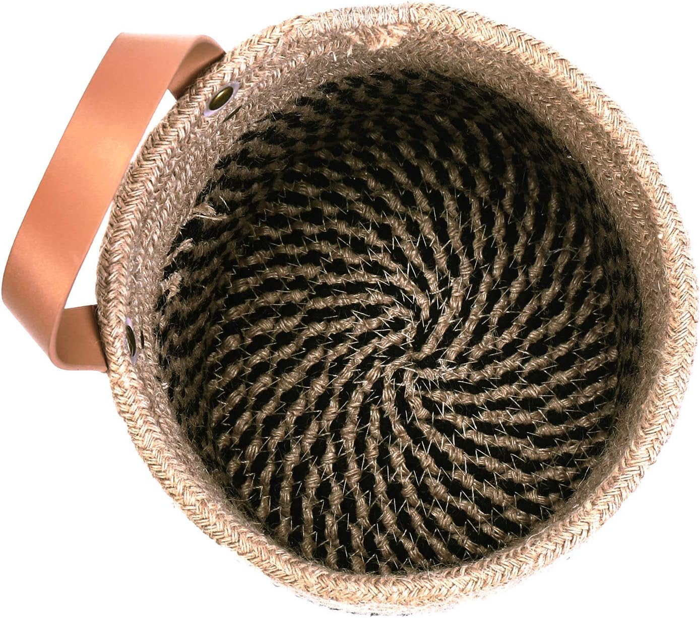 Small Cotton Rope Woven Closet Storage Bins-Shelf Basket Organizer for Plants / Jute