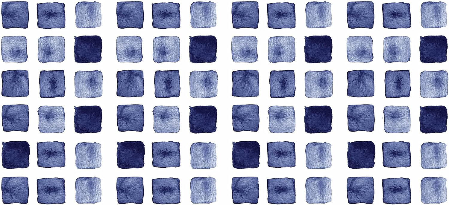 RMK4885SCS Watercolor Blocks Peel and Stick Wall Decals / Blue