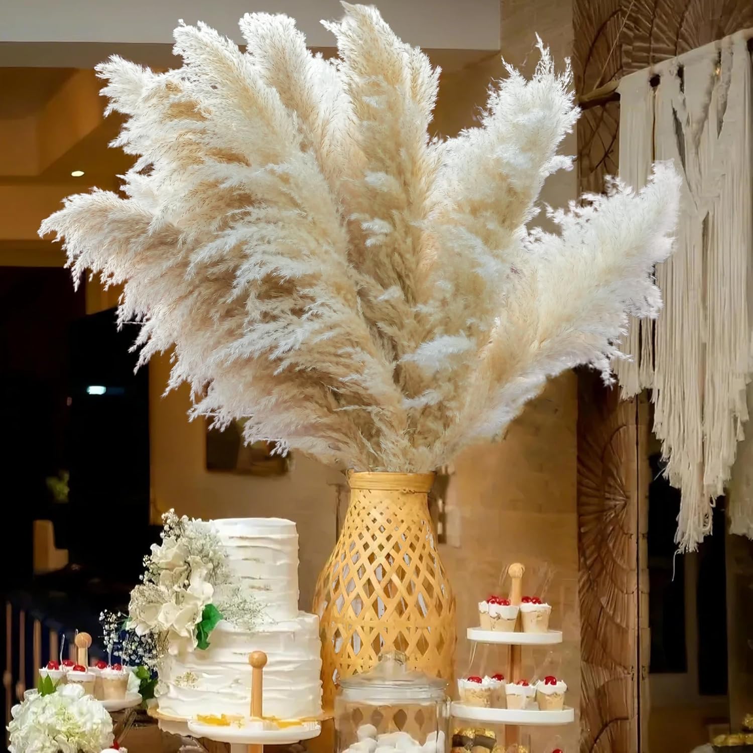 Floor Plants / Tall Pampas Grass for Floor Vases / Set of 40