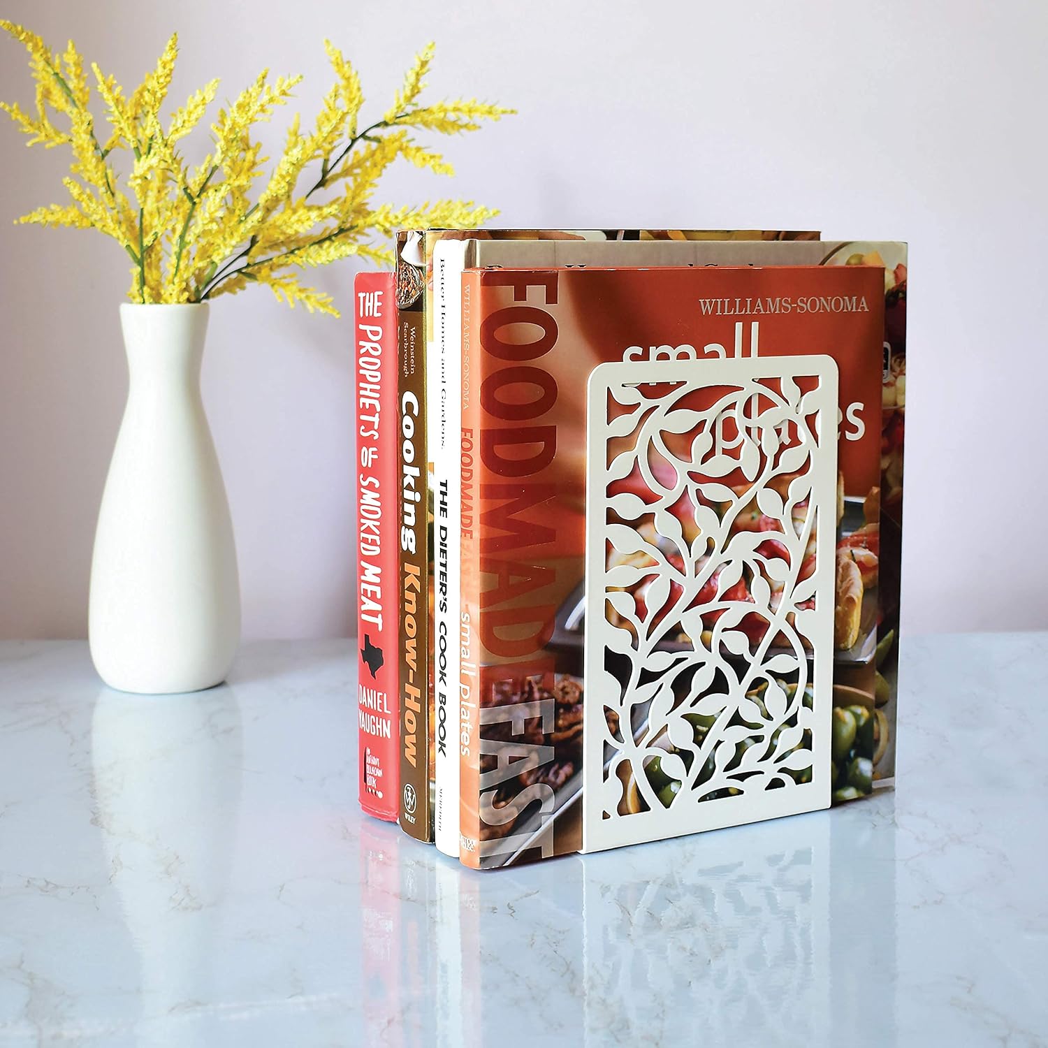 Metal for Heavy Books / White / Set of 2