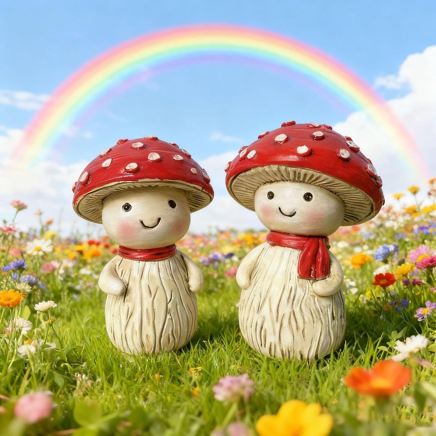 Outdoor Garden Decor Statue / Set of 2