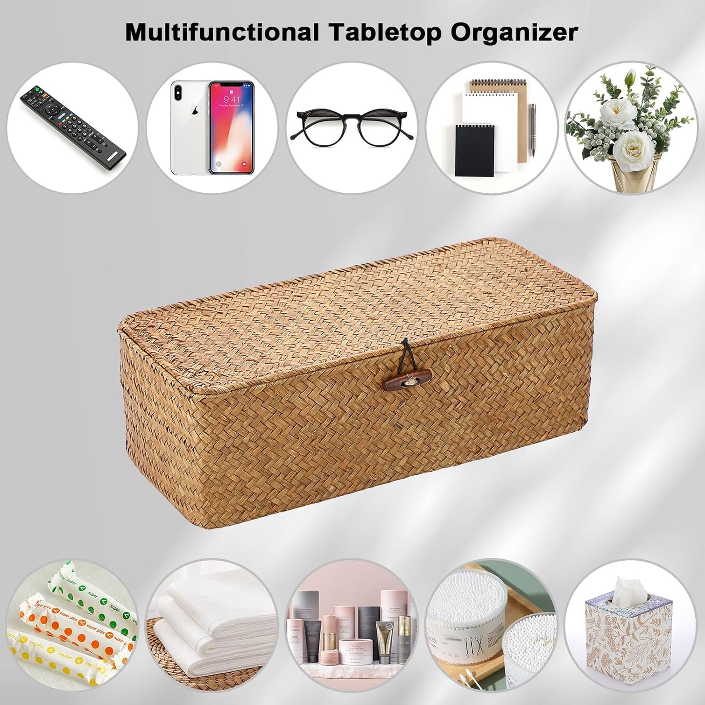Small Woven Basket / Caramel / Medium