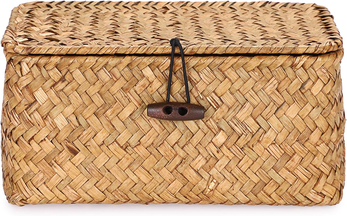 Small Wicker Basket / 7.0"L x 4.3"W x 3.3"H / Caramel Color / Natural