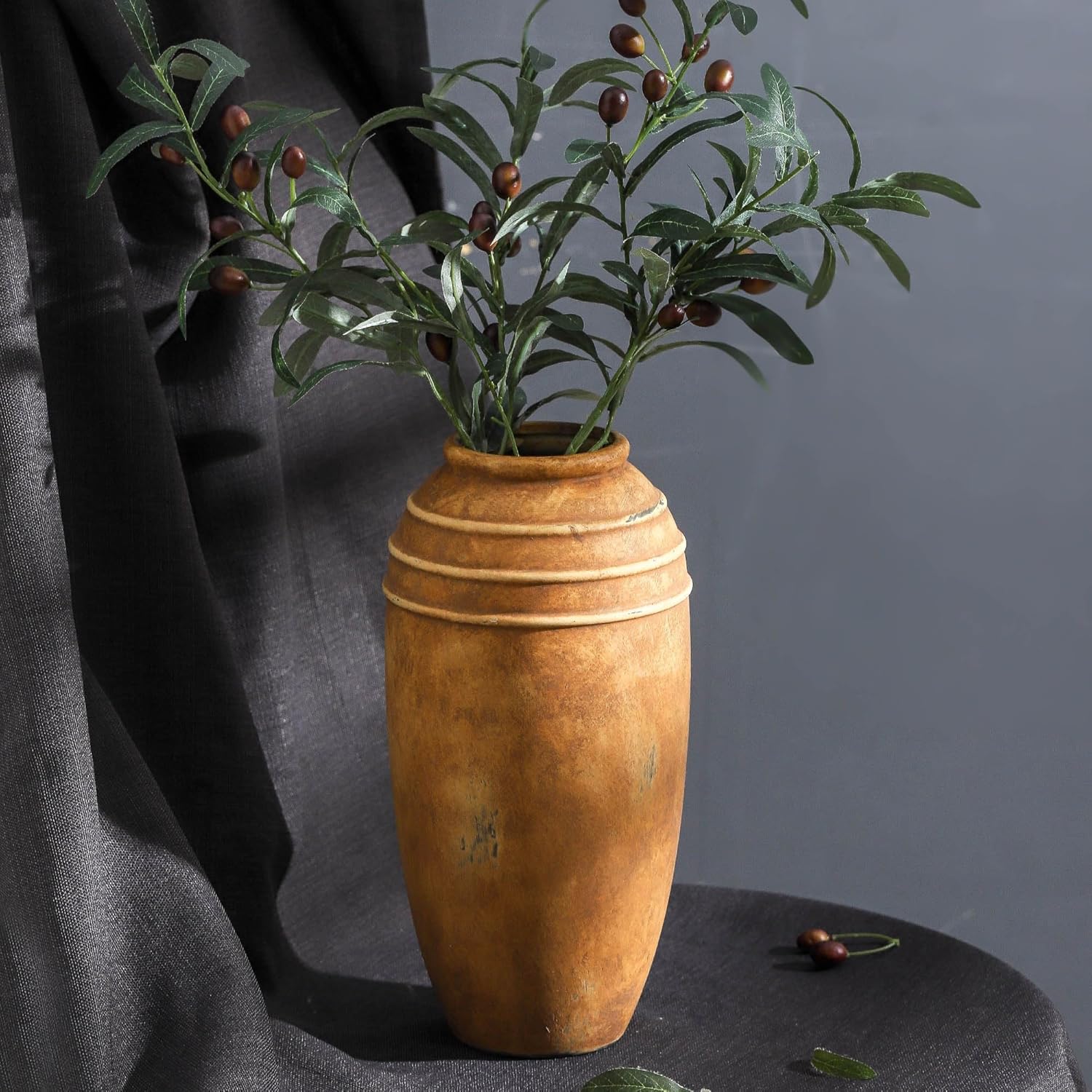 Large Ceramic Flower Vase / 101-2-12.87in / 12.87 Inch