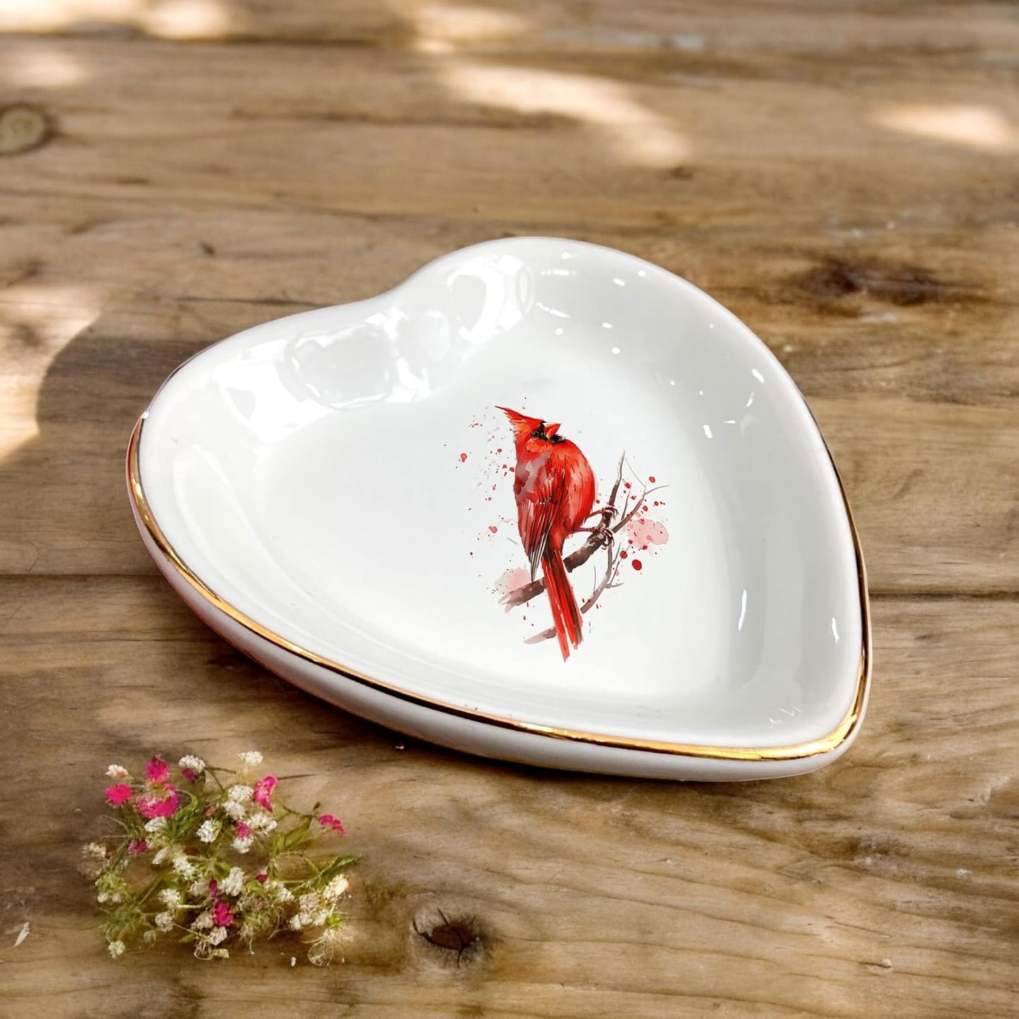 Jewelry Holder / Decorative Trinket Tray / Cardinal