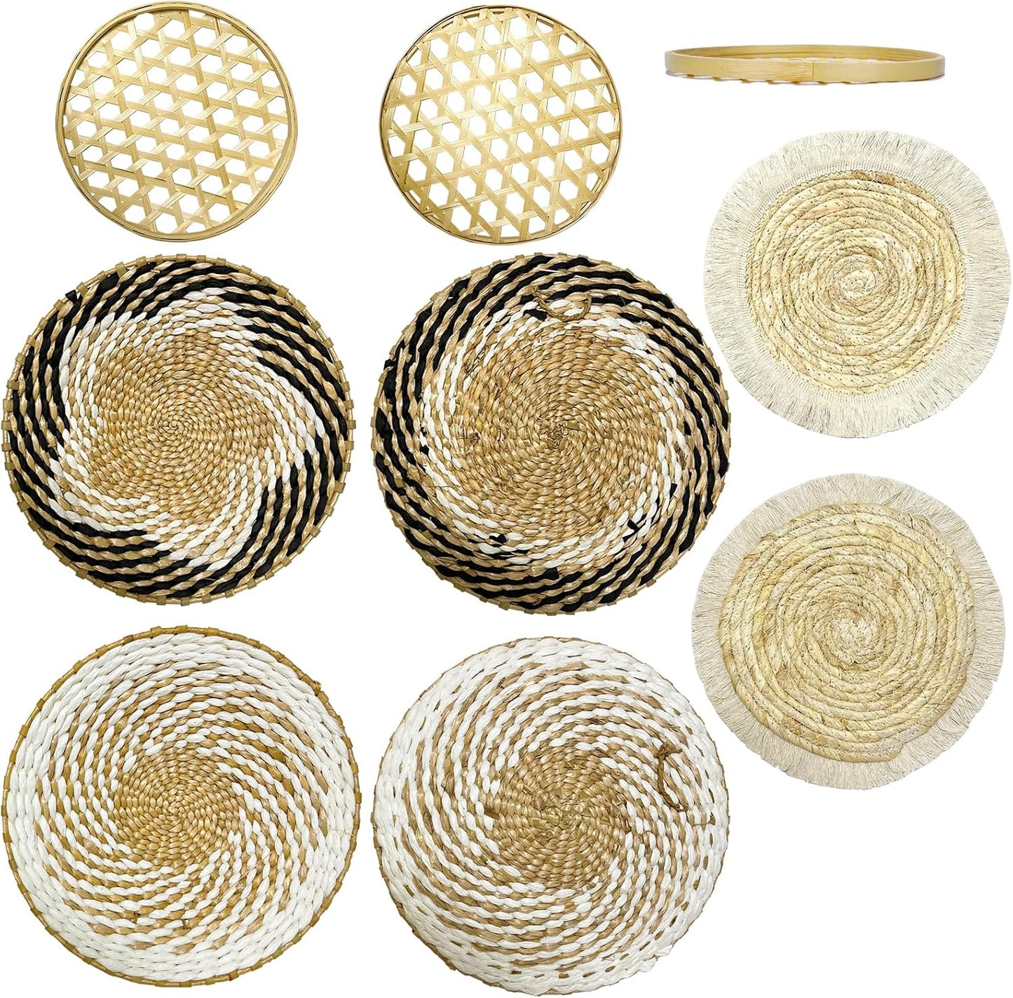 Boho Wall Basket Decor / Set of 5