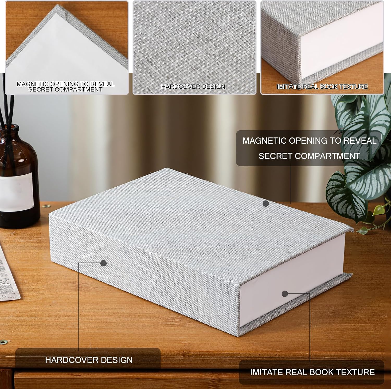 Faux Decorative Books Set / Gray / Set of 6