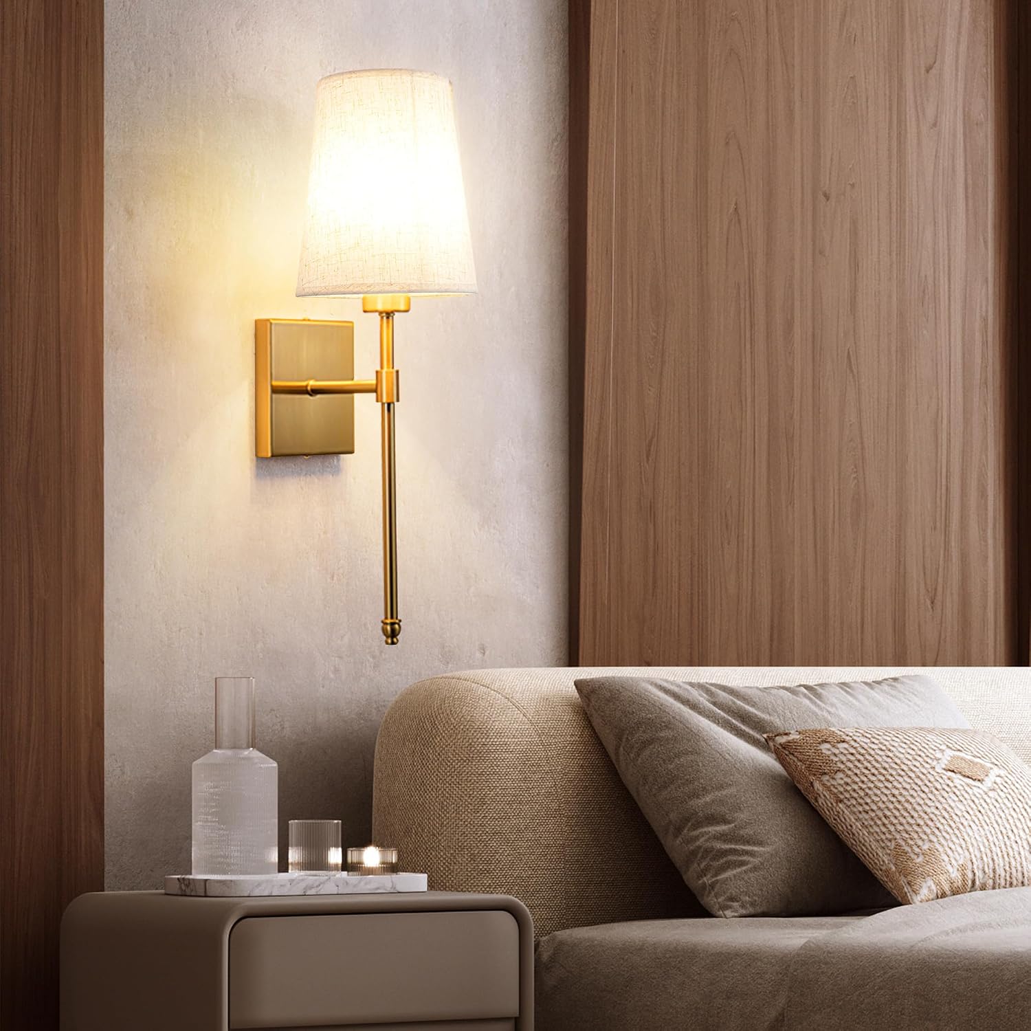 Battery Operated Wall Sconce Light Set Of Two, Battery Operated Sconces Wall Lighting Indoor Wireless Wall Sconce With