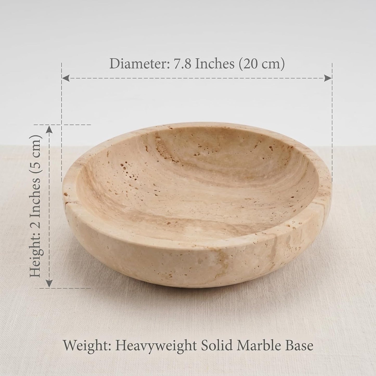 Marble Travertine Decorative Bowl / Natural