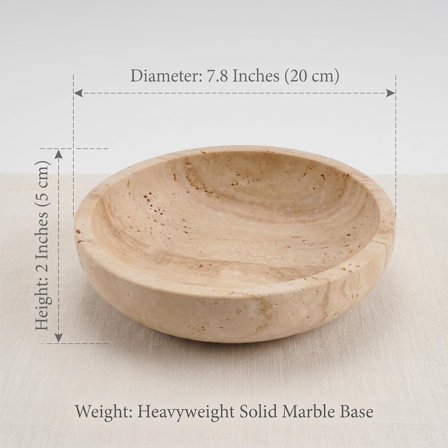 Marble Travertine Decorative Bowl / Natural