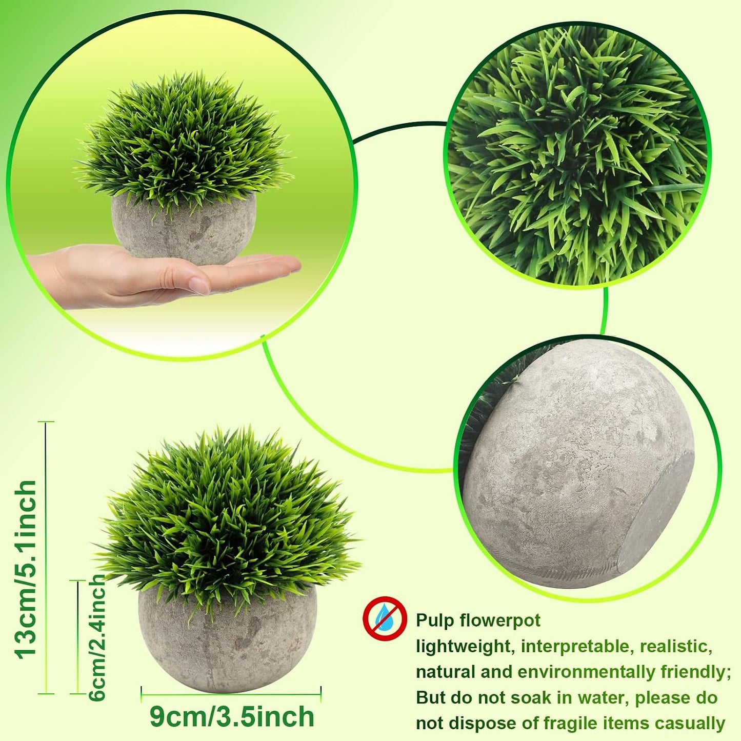 Mini Artificial Plants / Set of 2