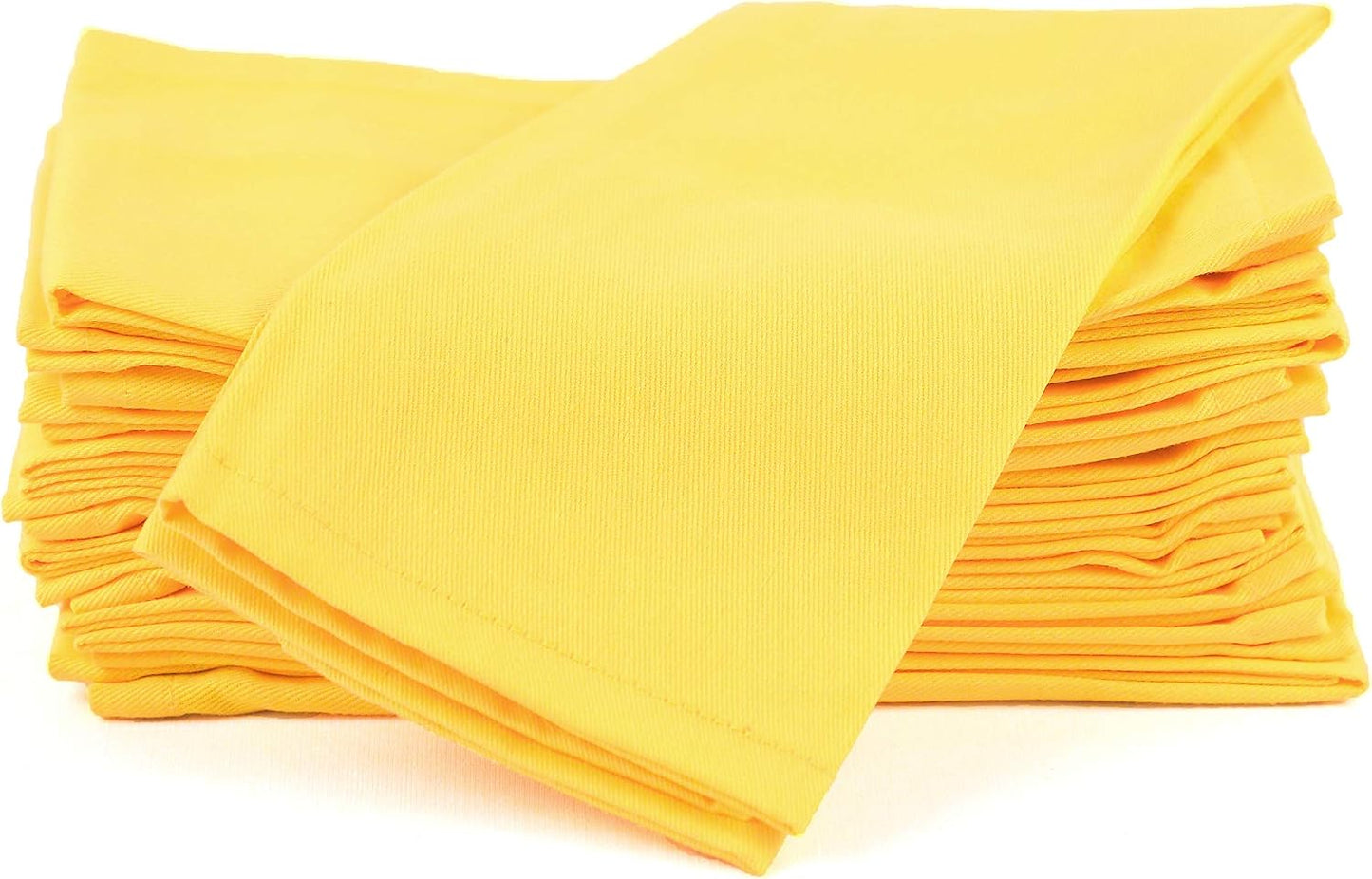Cotton Cloth Napkins Set of 12 - Soft Premium Dinner Napkins with Hemmed Edges, Hotel Quality 18x18 Inch for Home