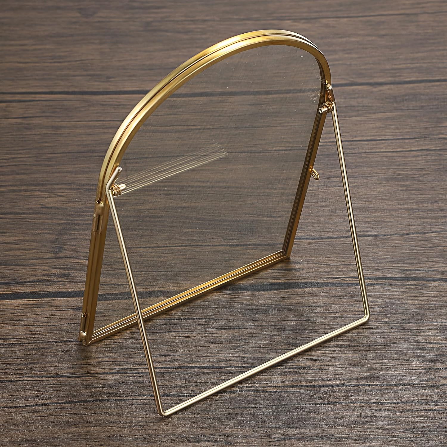 Arch Double Sided Glass Frame Floating / 5 x 7 / Gold / Set of 3