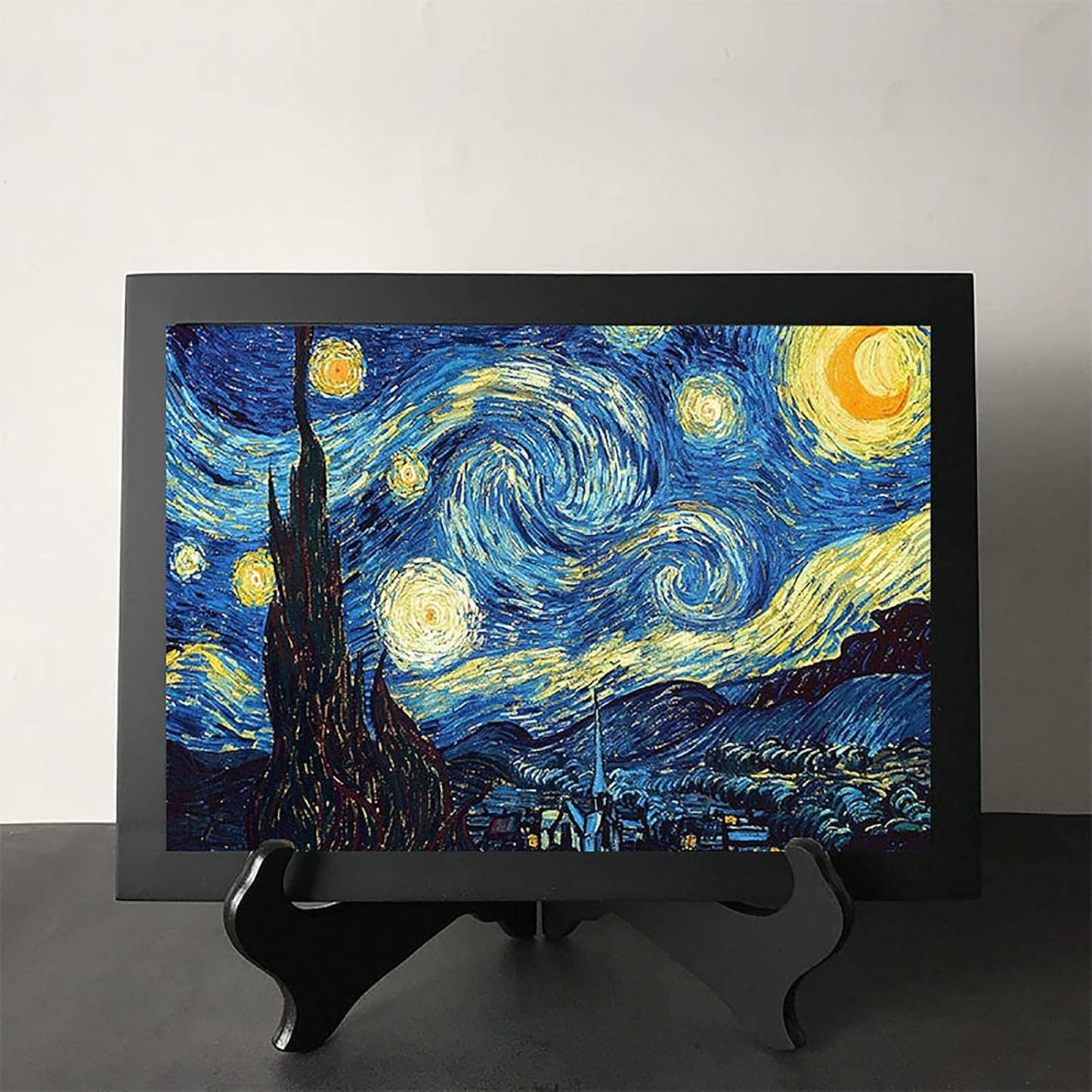 7" Wooden Display Stand / Black / Set of 6