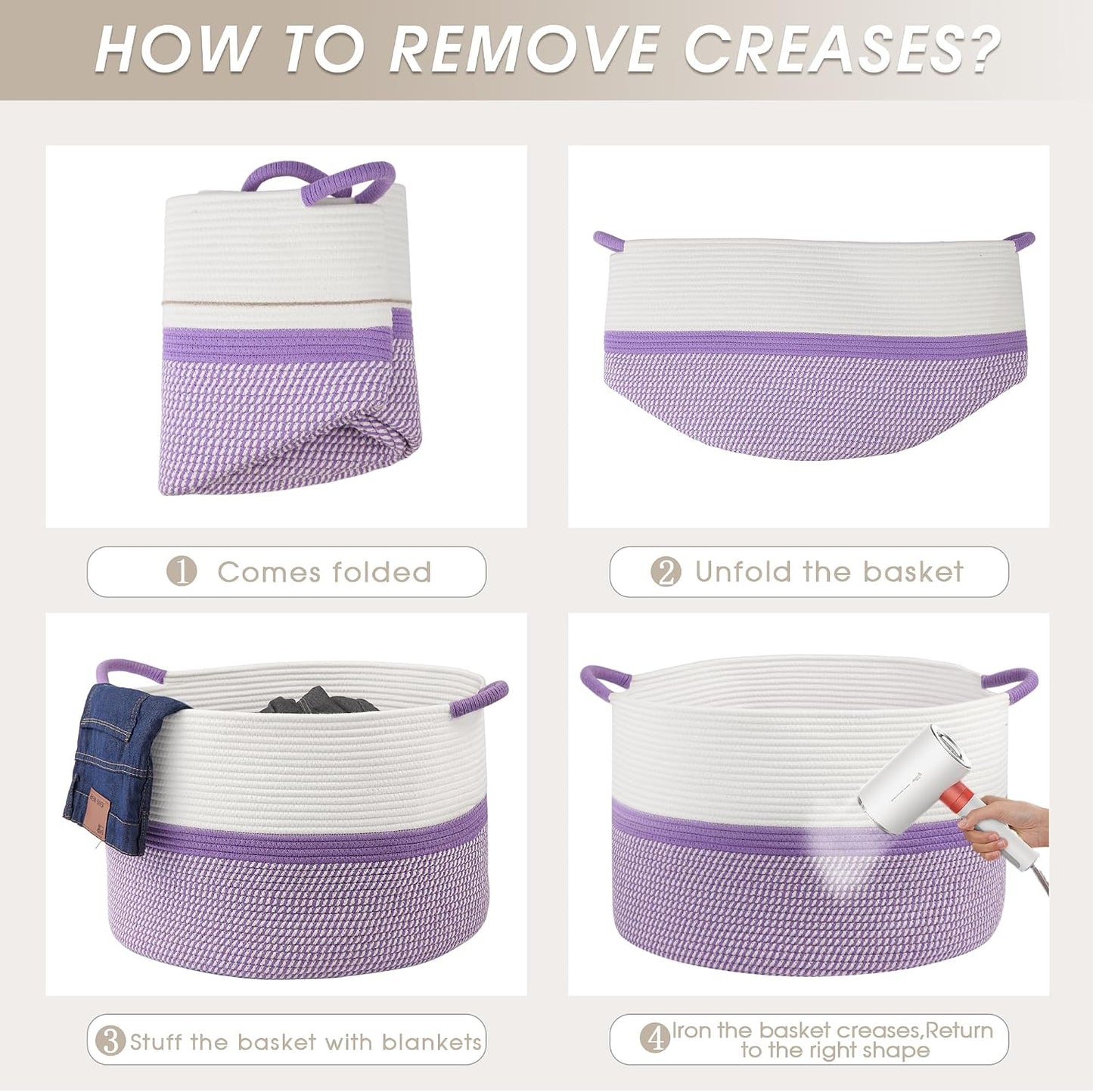 Large Cotton Rope Storage Basket