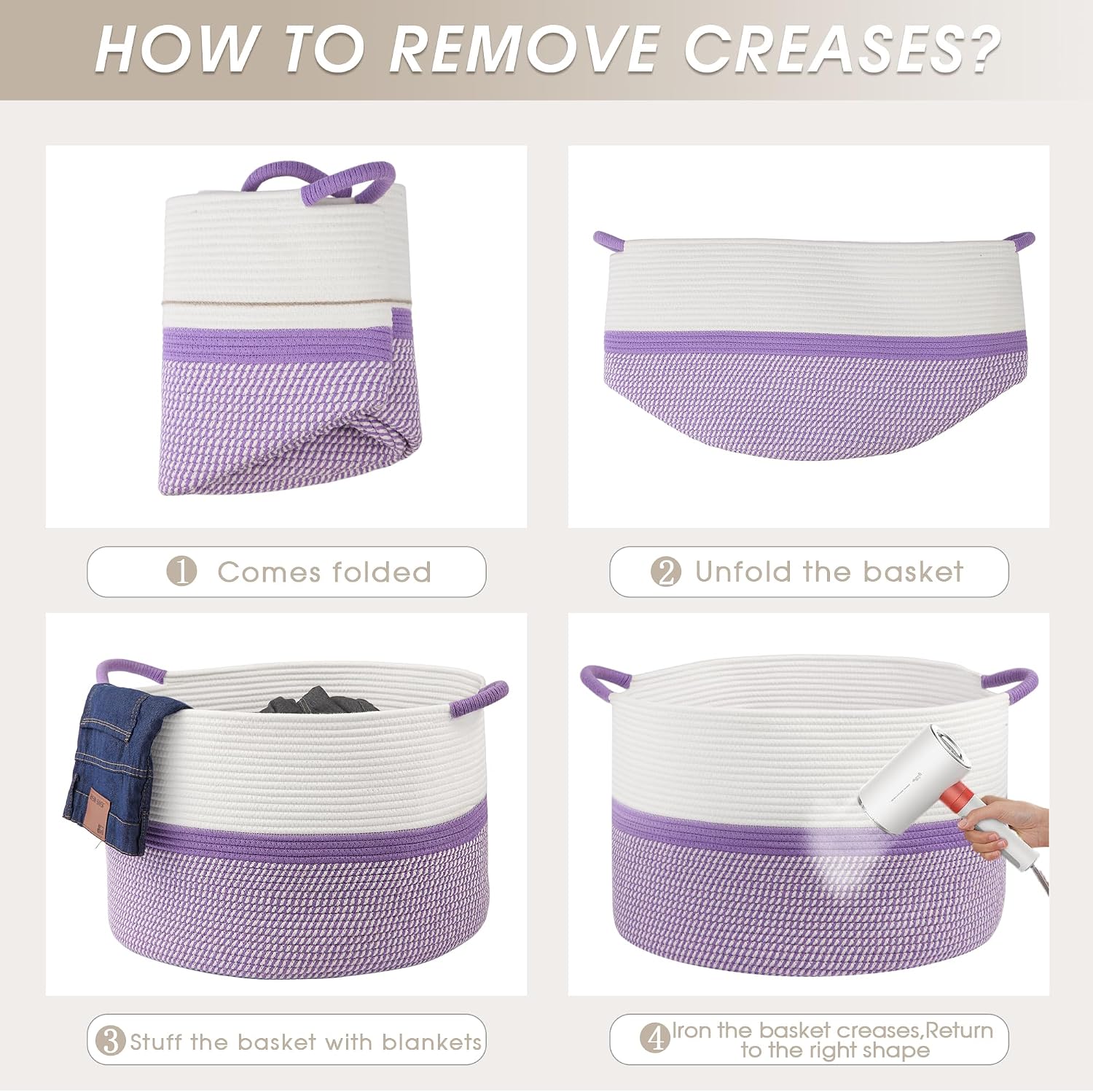 Large Cotton Rope Storage Basket
