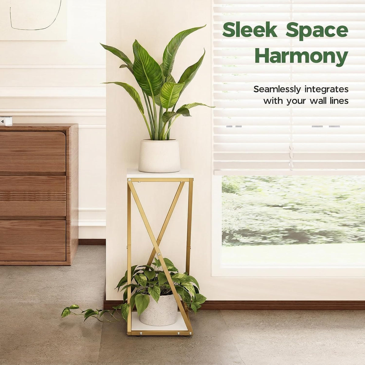 Bamworld Tall Plant Stand Indoor Corner Plant Shelf Tiered Plant Stand Wood Plant Table Heavy Duty Flower Pot Stands