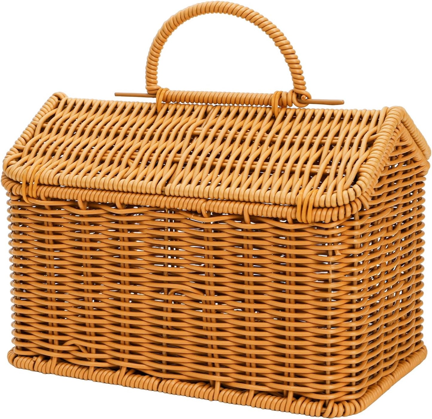 Small Rattan House Shaped Basket