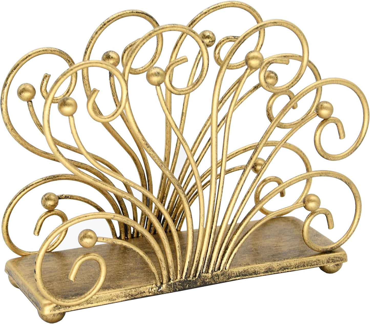 Modern Flaunting Peacock Tail Napkin Holder / Peacock Bronze