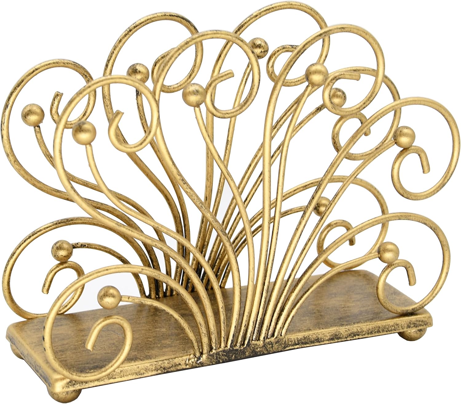 Modern Flaunting Peacock Tail Napkin Holder / Peacock Bronze