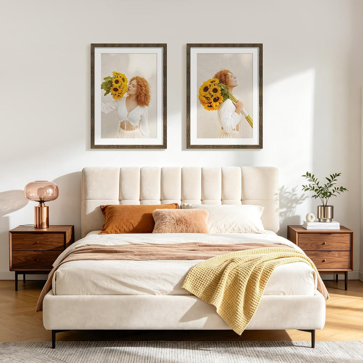 19x27 Rustic Brown Poster Frame, Picture Frame for Wall, 3 Pack | Fits 16x24 Photos With Mat or 19x27 Without Mat