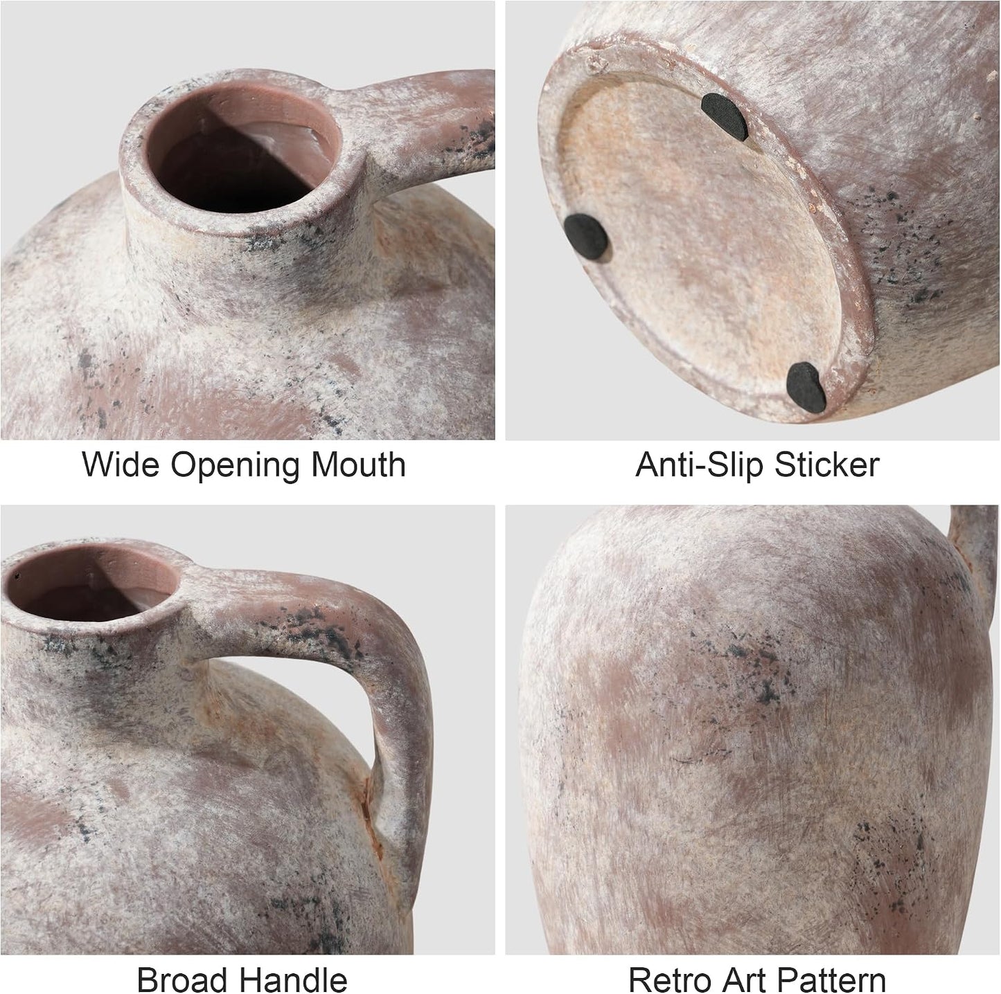 Ceramic Flower Vase / 10"h-terracotta