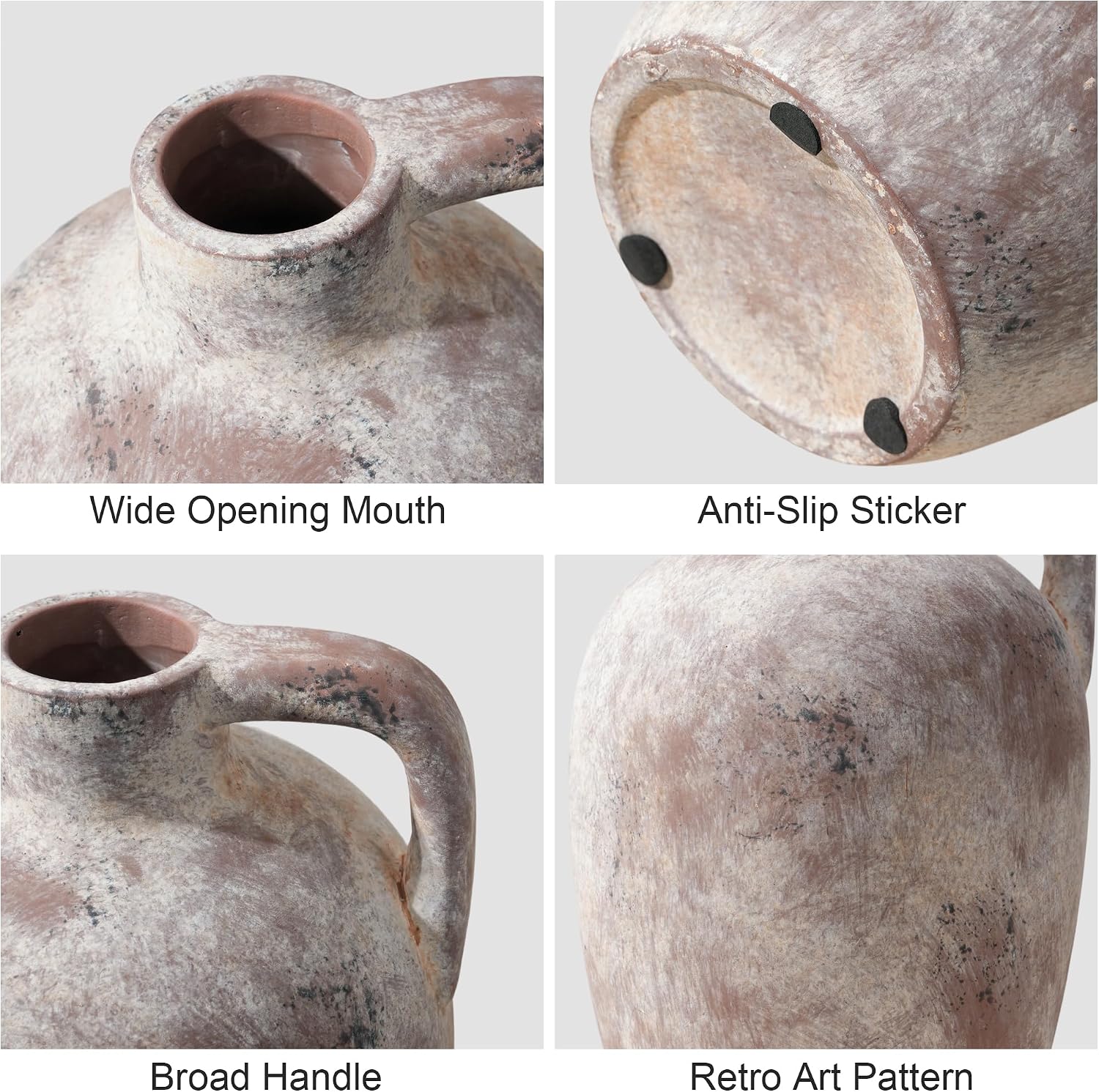 Ceramic Flower Vase / 10"h-terracotta
