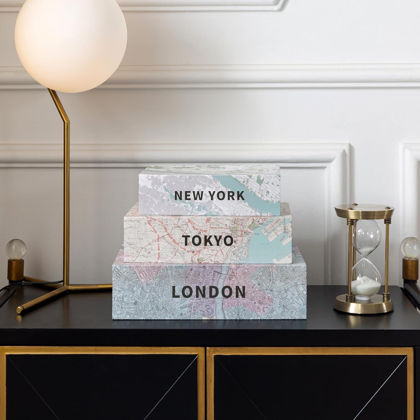 Faux Book Boxes for Storage / Set of 3